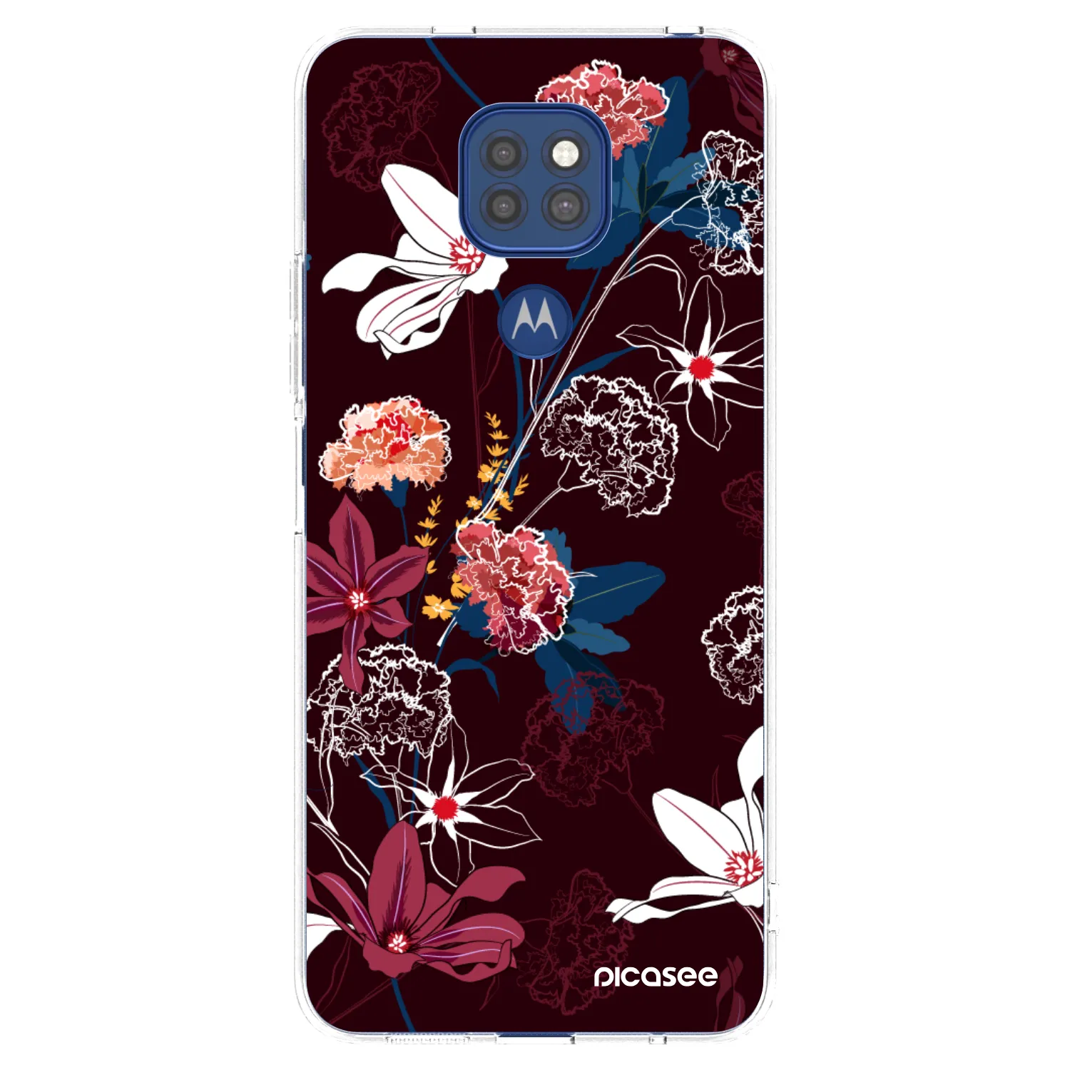 Picasee silikonový průhledný obal pro Motorola Moto G9 Play - Dark Meadow