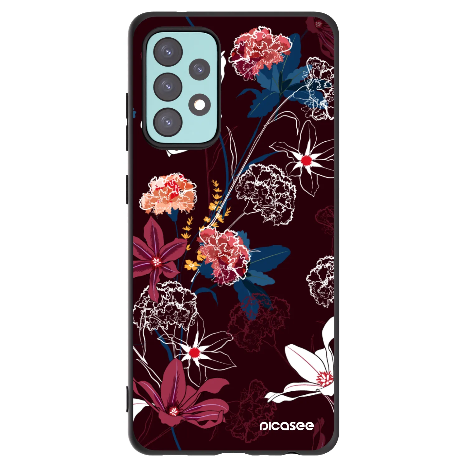 Picasee silikonový černý obal pro Samsung Galaxy A72 A725F - Dark Meadow