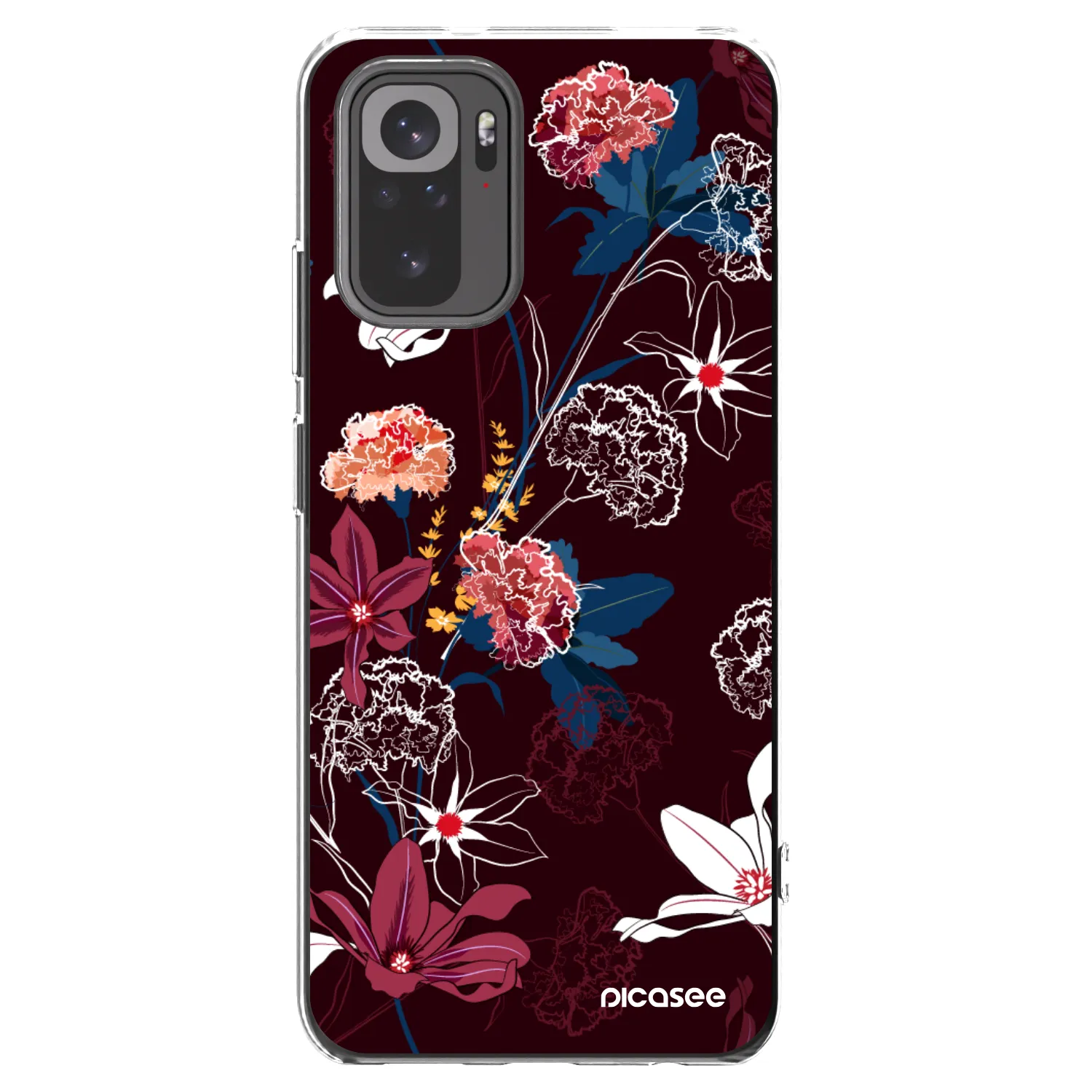 Picasee silikonový průhledný obal pro Xiaomi Redmi Note 10S - Dark Meadow
