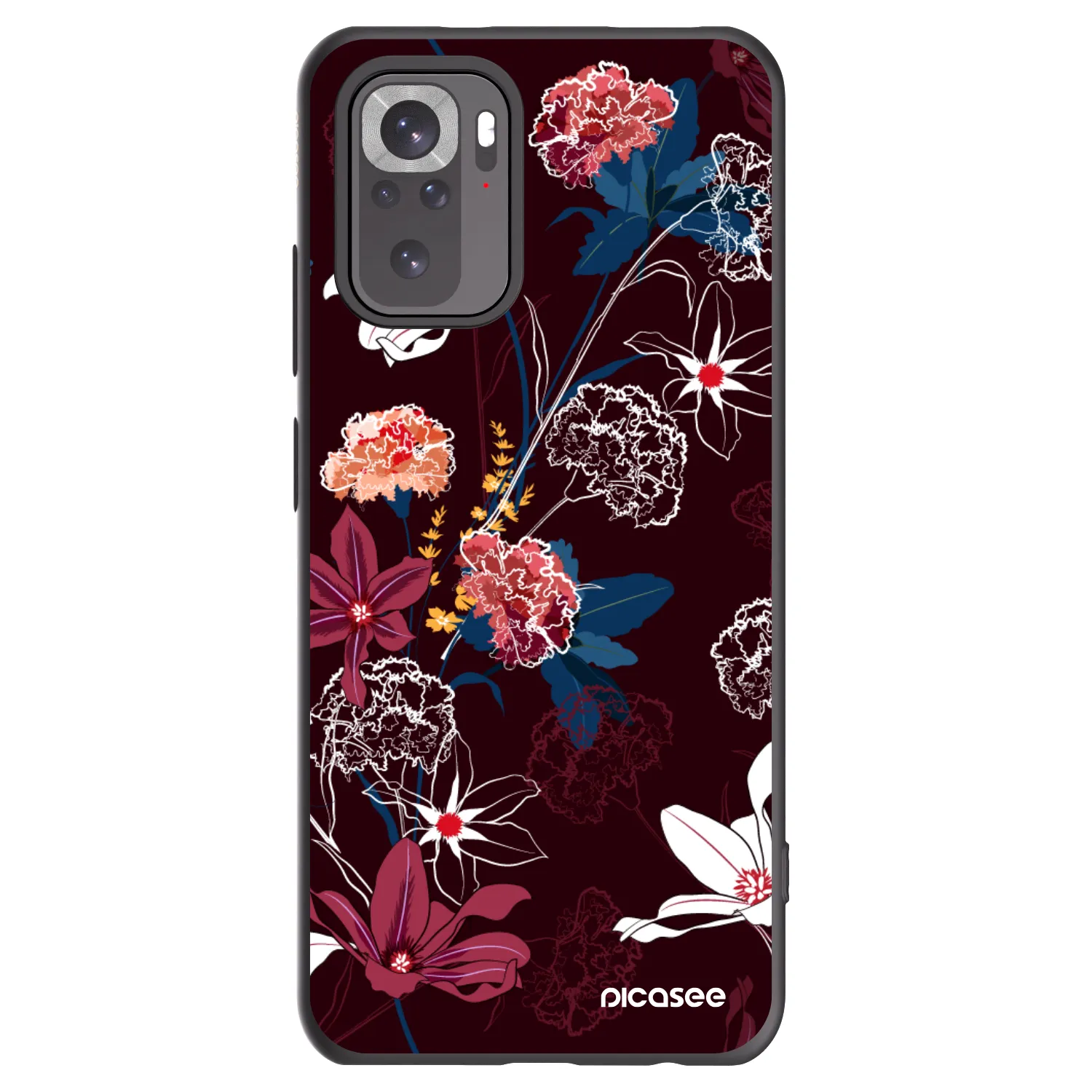 Picasee silikonový černý obal pro Xiaomi Redmi Note 10S - Dark Meadow