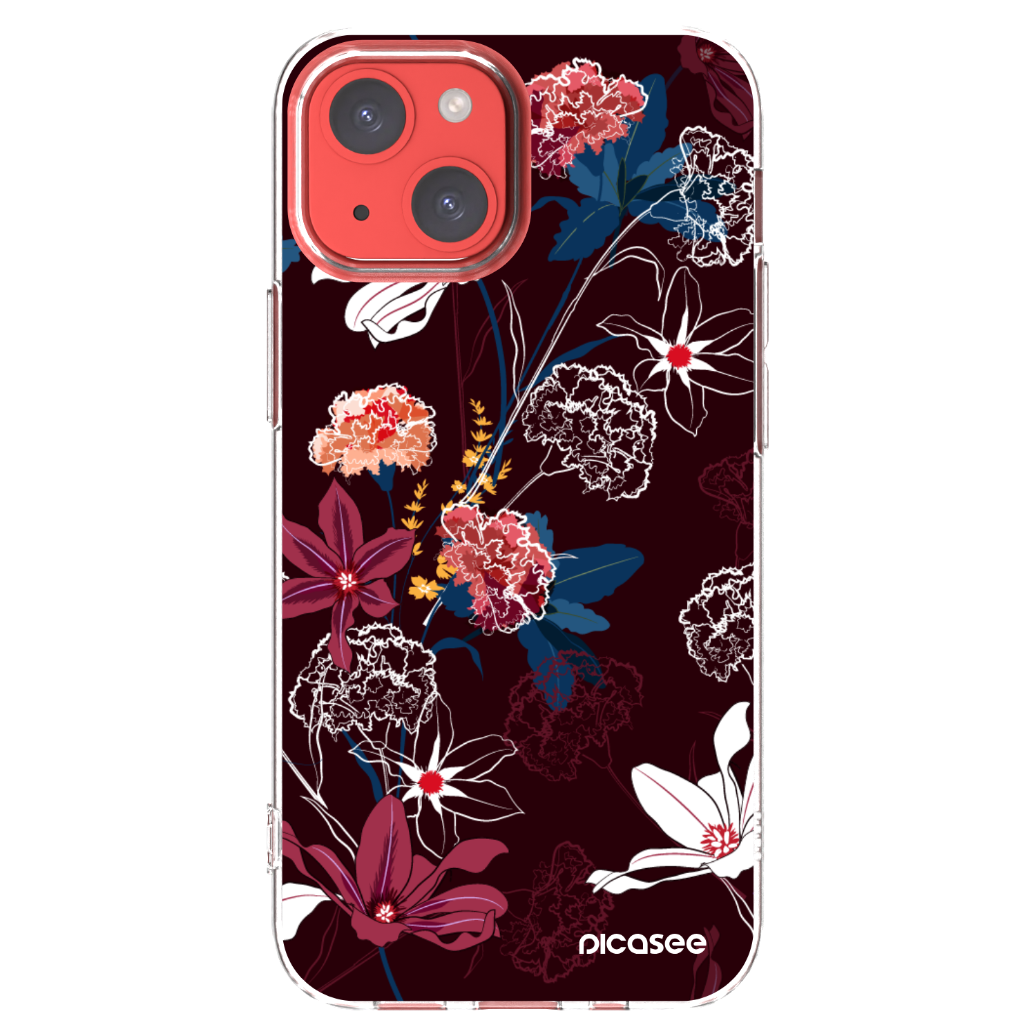 Picasee silikonový průhledný obal pro Apple iPhone 13 mini - Dark Meadow