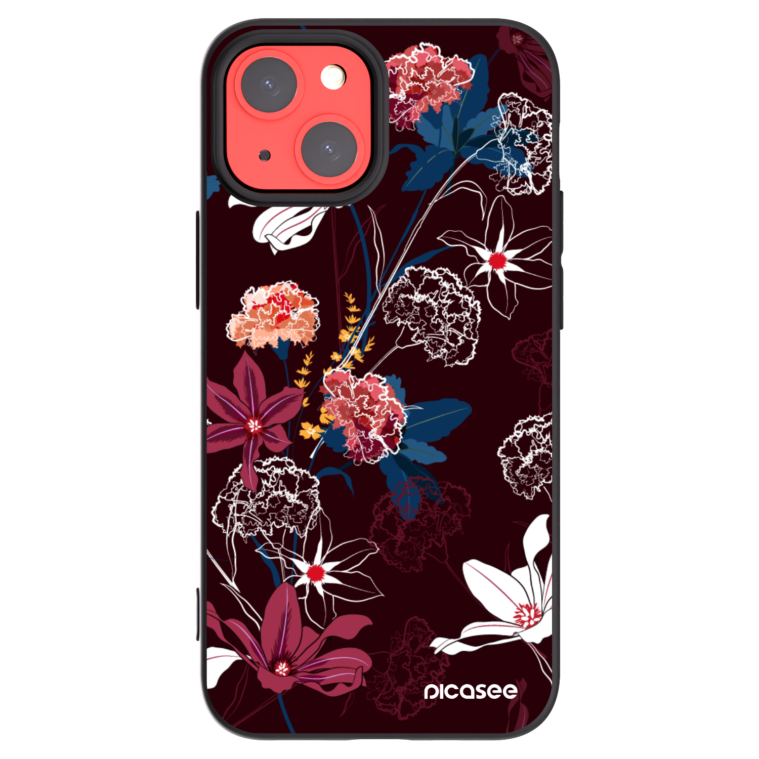 Picasee silikonový černý obal pro Apple iPhone 13 mini - Dark Meadow