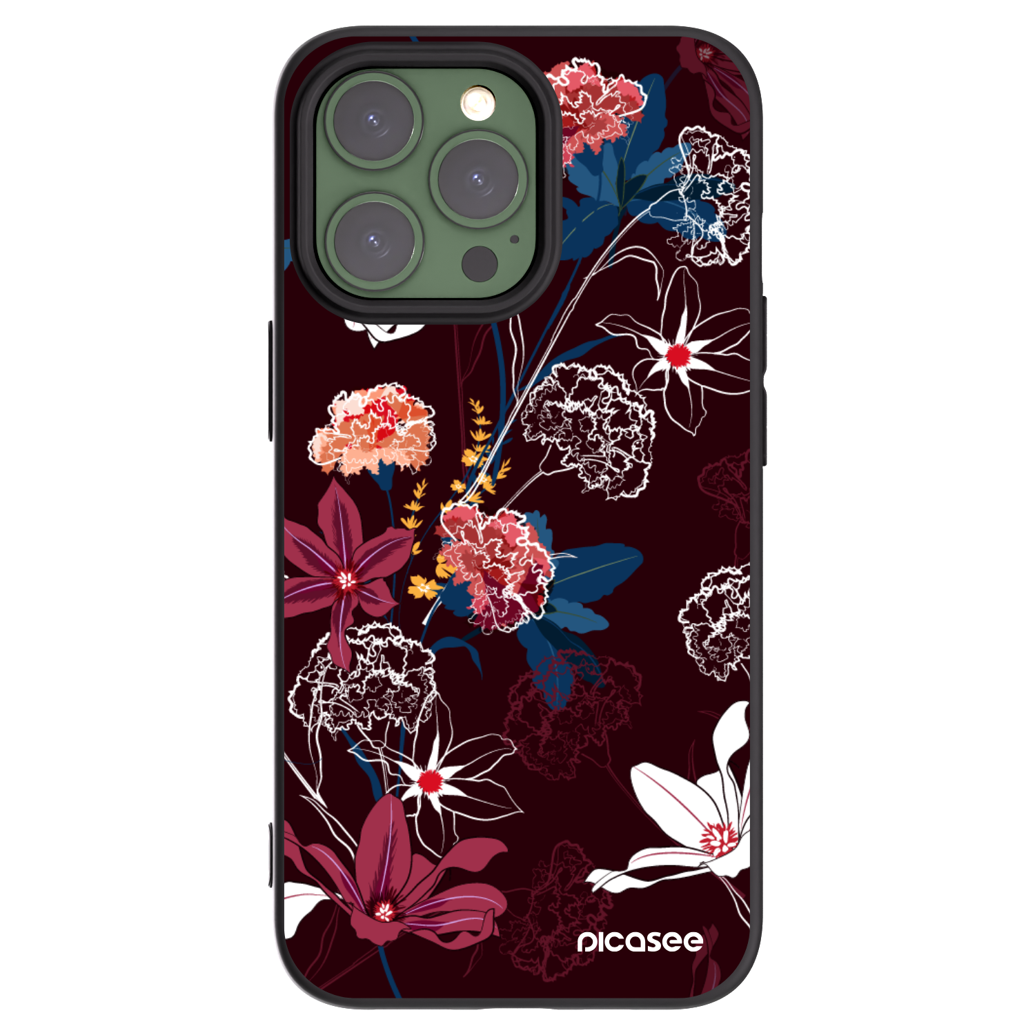 Picasee silikonový černý obal pro Apple iPhone 13 Pro - Dark Meadow