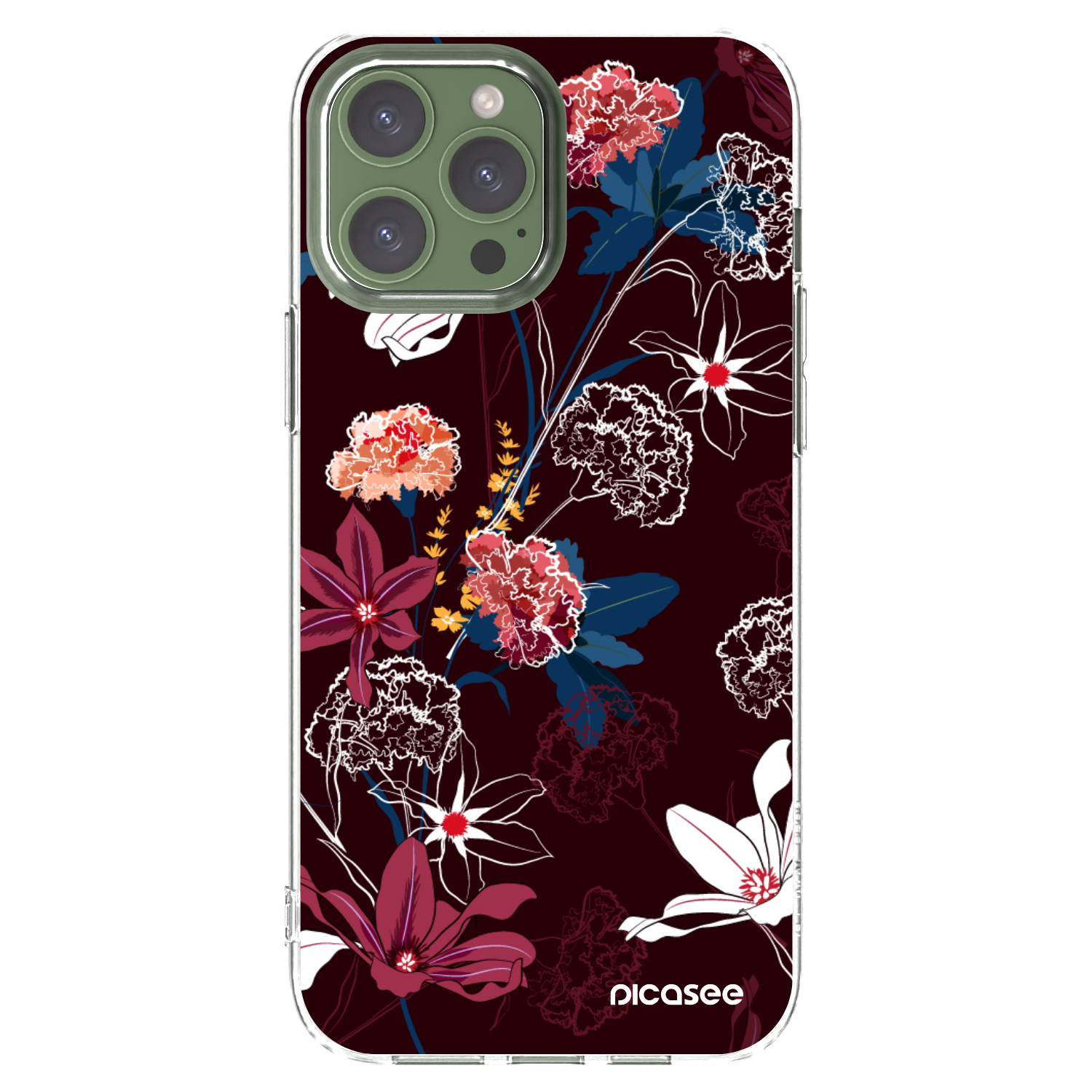 Picasee silikonový průhledný obal pro Apple iPhone 13 Pro Max - Dark Meadow
