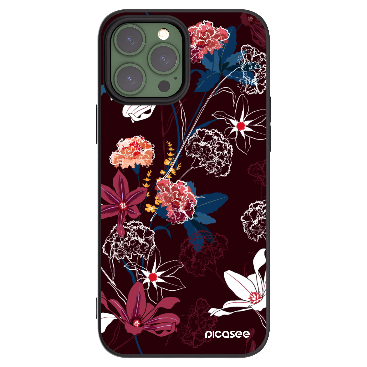 Picasee silikonový černý obal pro Apple iPhone 13 Pro Max - Dark Meadow