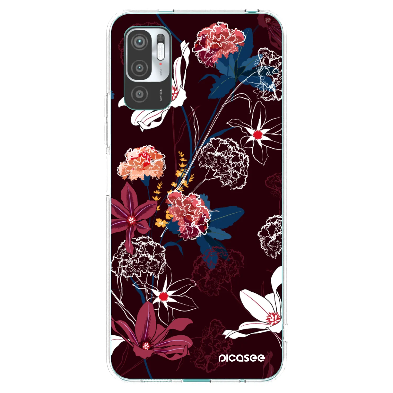 Picasee silikonový průhledný obal pro Xiaomi Redmi Note 10 5G - Dark Meadow