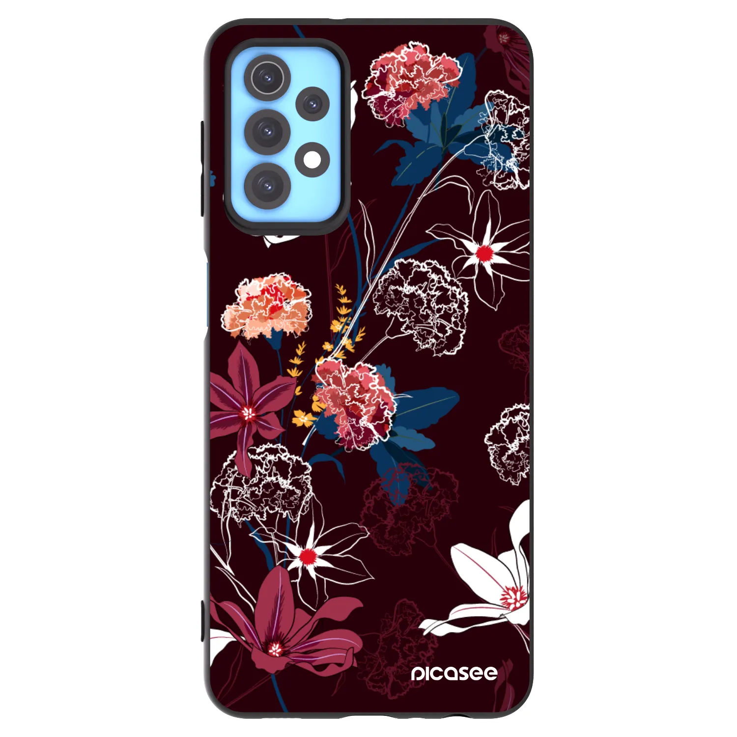 Picasee silikonový černý obal pro Samsung Galaxy A32 4G SM-A325F - Dark Meadow