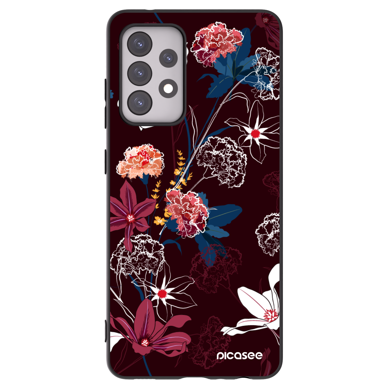 Picasee silikonový černý obal pro Samsung Galaxy A52s 5G A528B - Dark Meadow