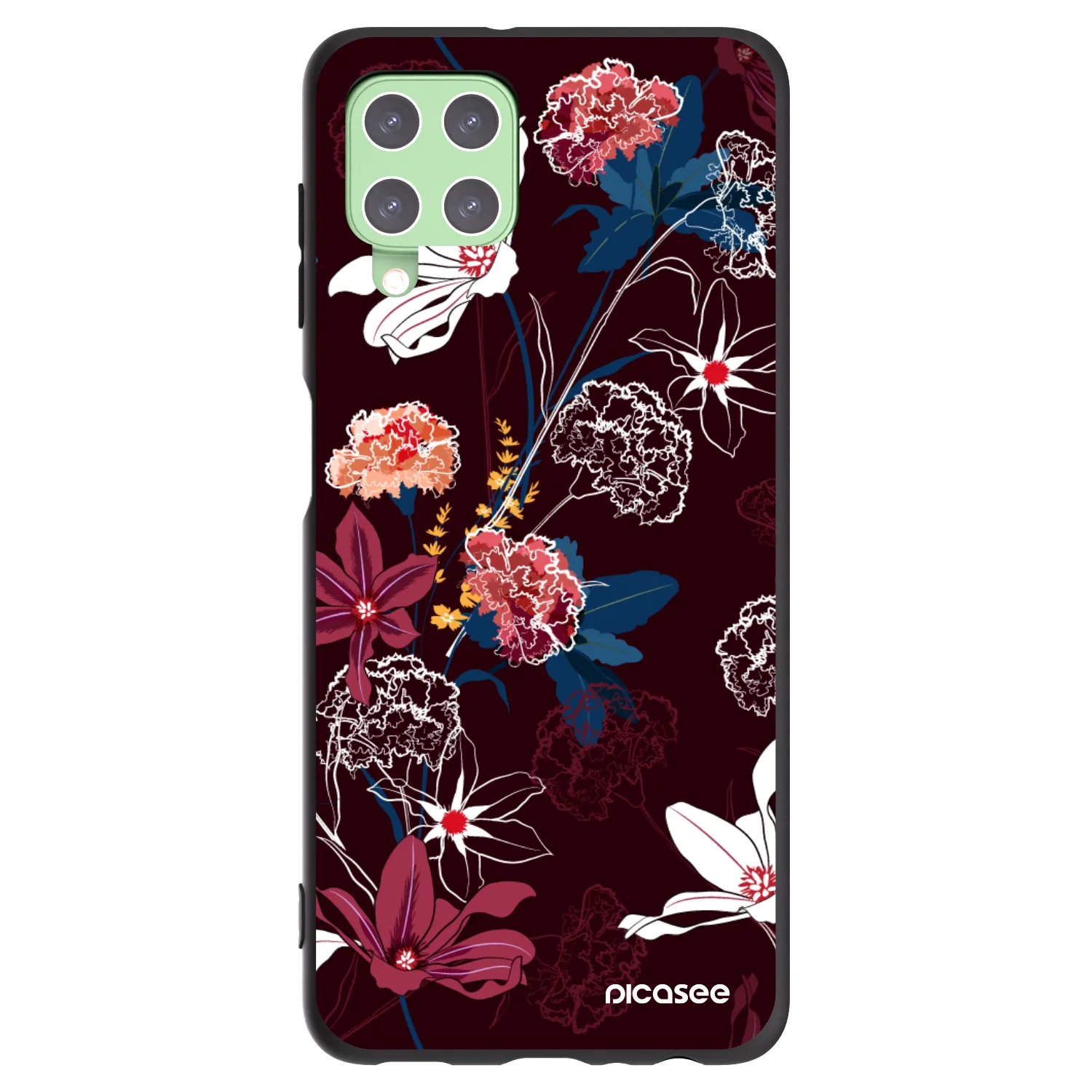 Picasee silikonový černý obal pro Samsung Galaxy A22 A225F 4G - Dark Meadow