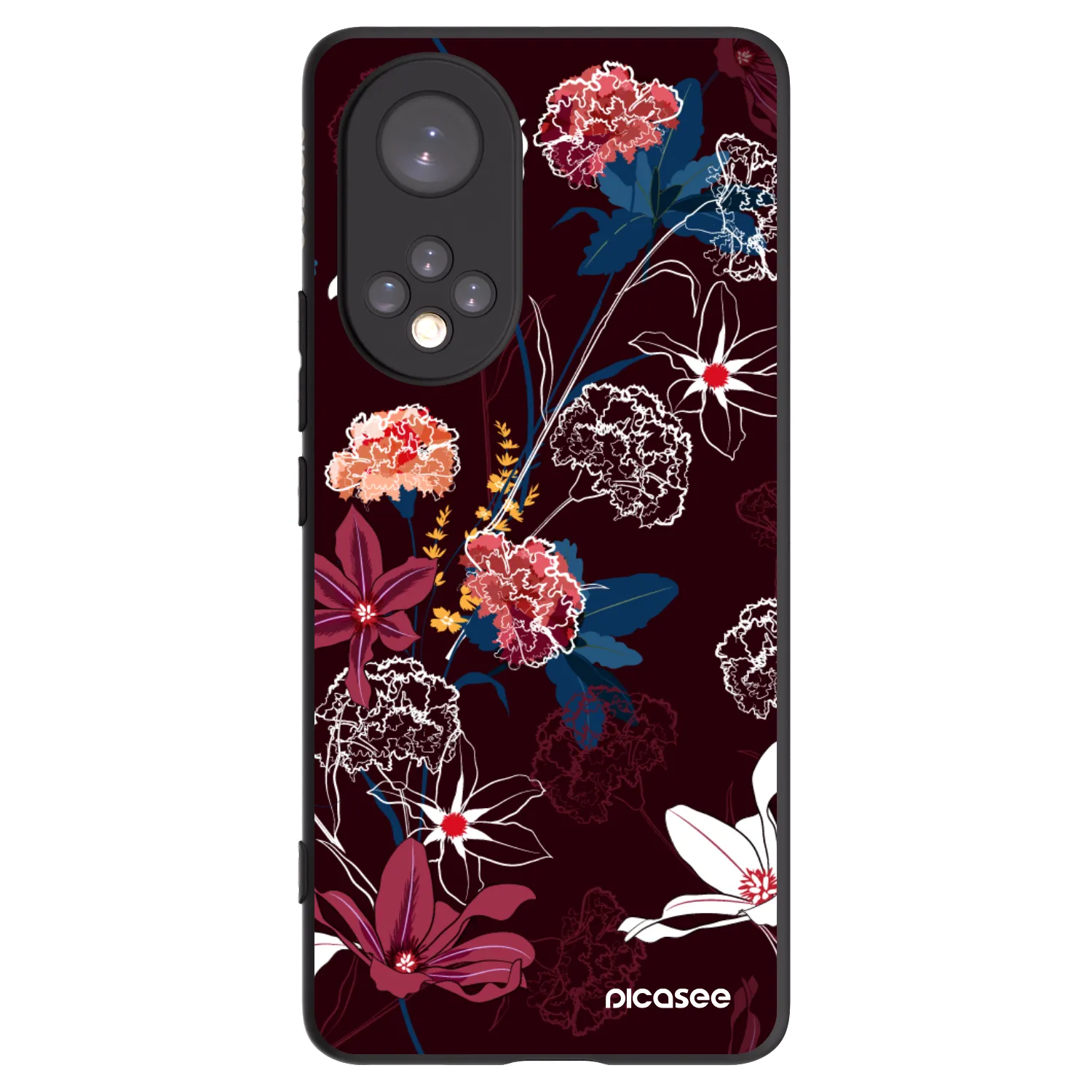 Picasee silikonový černý obal pro Honor 50 5G - Dark Meadow