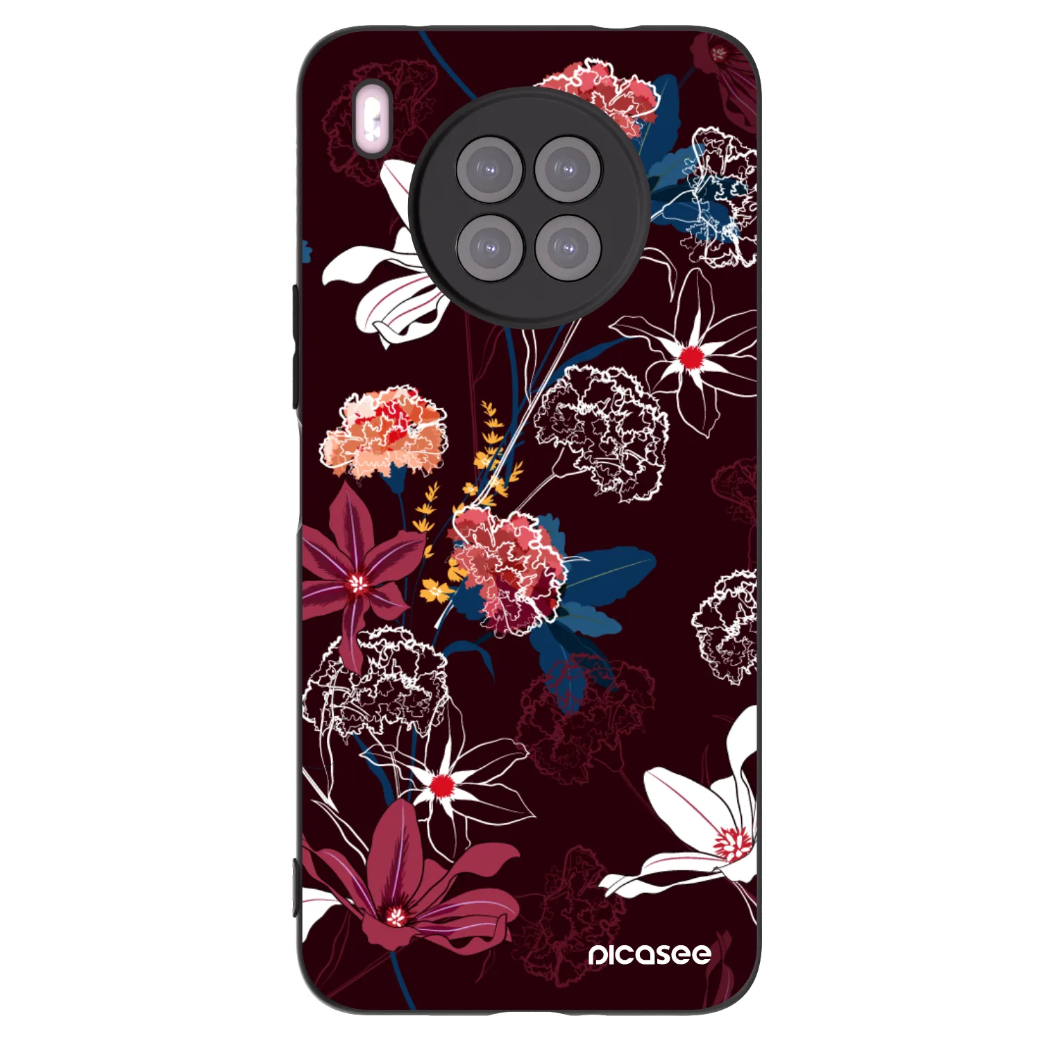 Picasee silikonový černý obal pro Huawei Nova 8i - Dark Meadow