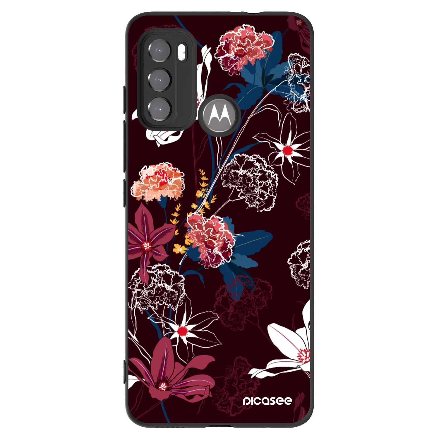 Picasee silikonový černý obal pro Motorola Moto G60 - Dark Meadow