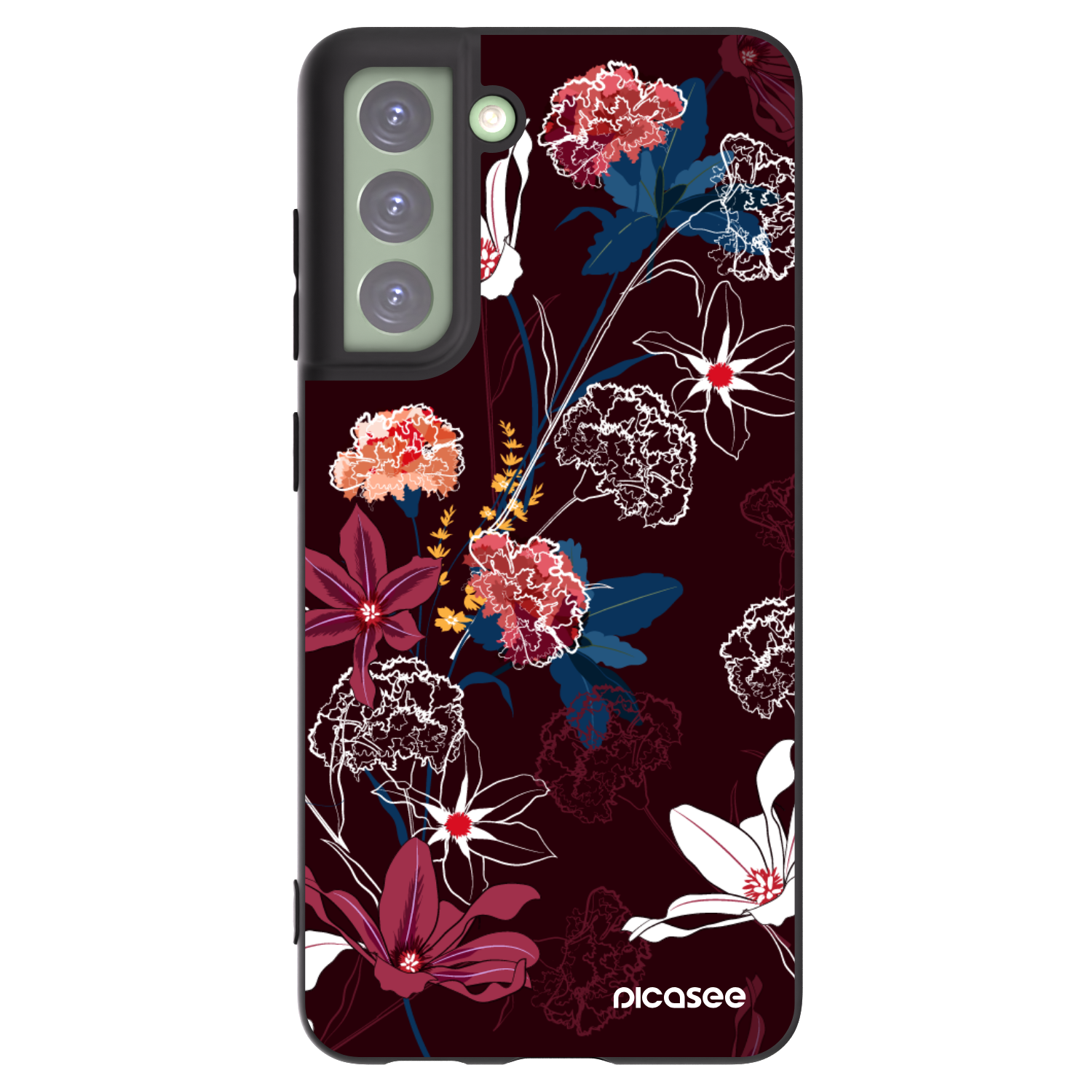 Picasee silikonový černý obal pro Samsung Galaxy S21 FE 5G - Dark Meadow