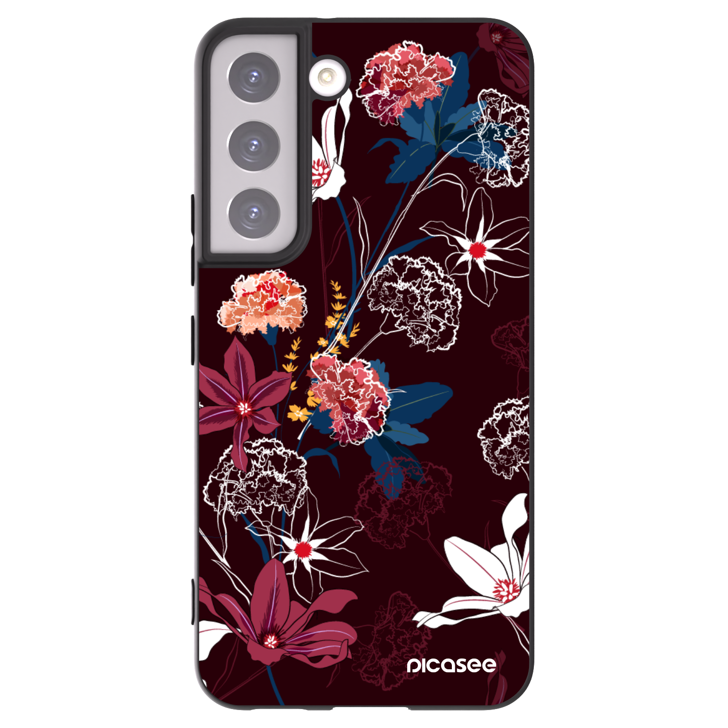 Picasee silikonový černý obal pro Samsung Galaxy S22 5G - Dark Meadow