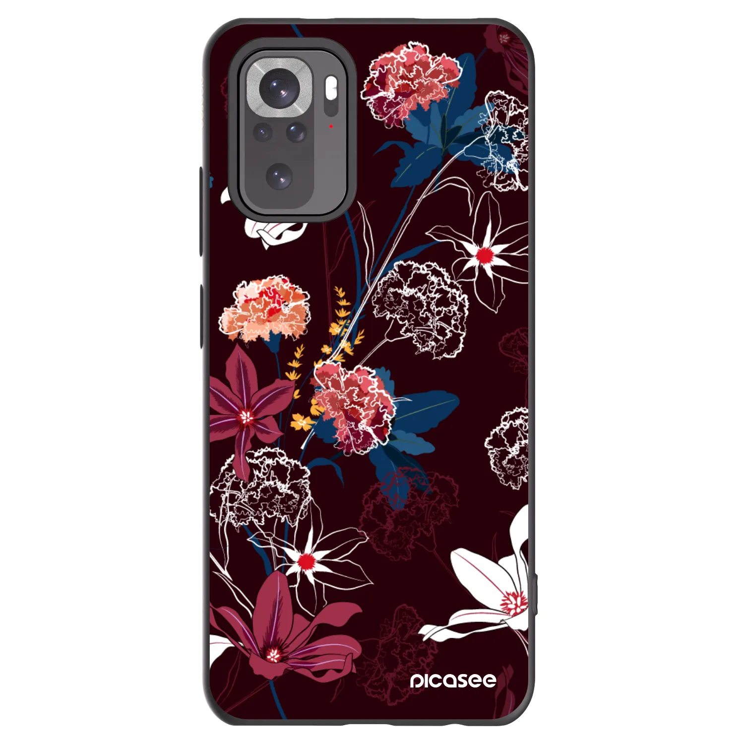Picasee silikonový černý obal pro Xiaomi Redmi Note 11S 4G - Dark Meadow