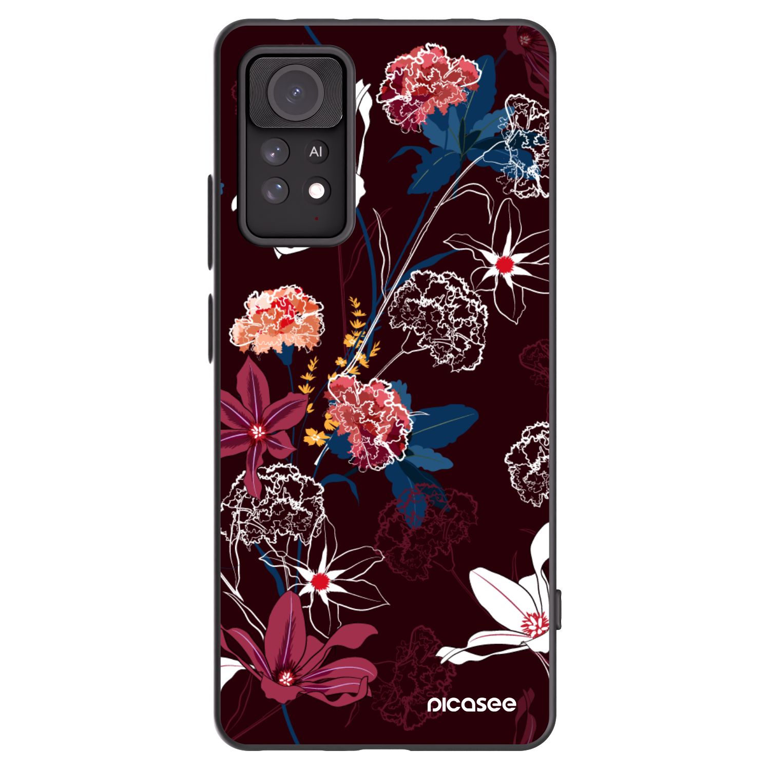 Picasee silikonový černý obal pro Xiaomi Redmi Note 11 Pro - Dark Meadow