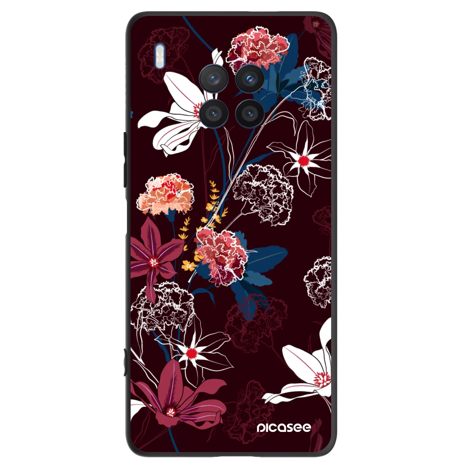 Picasee silikonový černý obal pro Honor 50 Lite - Dark Meadow