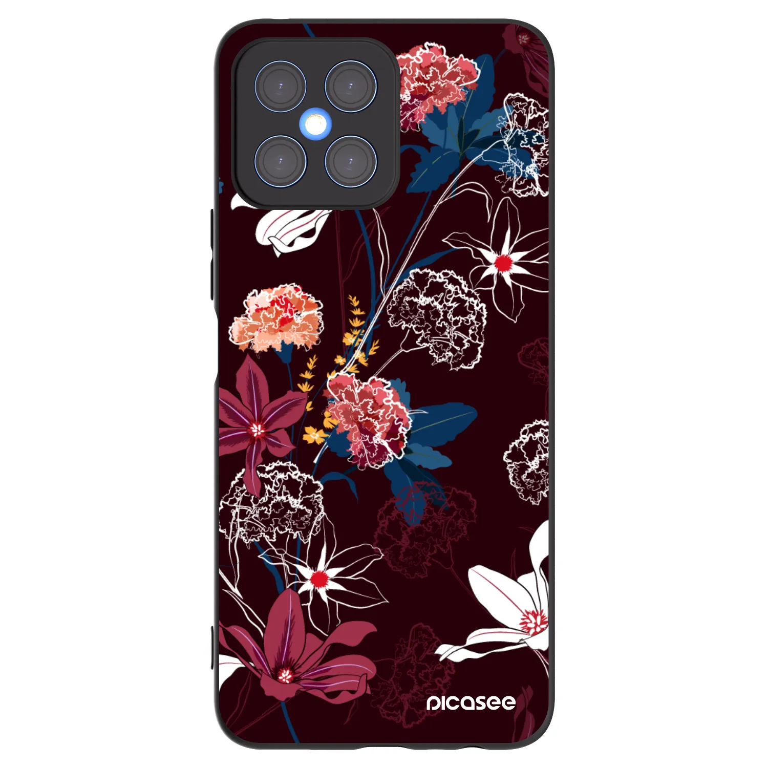 Picasee silikonový černý obal pro Honor X8 4G - Dark Meadow