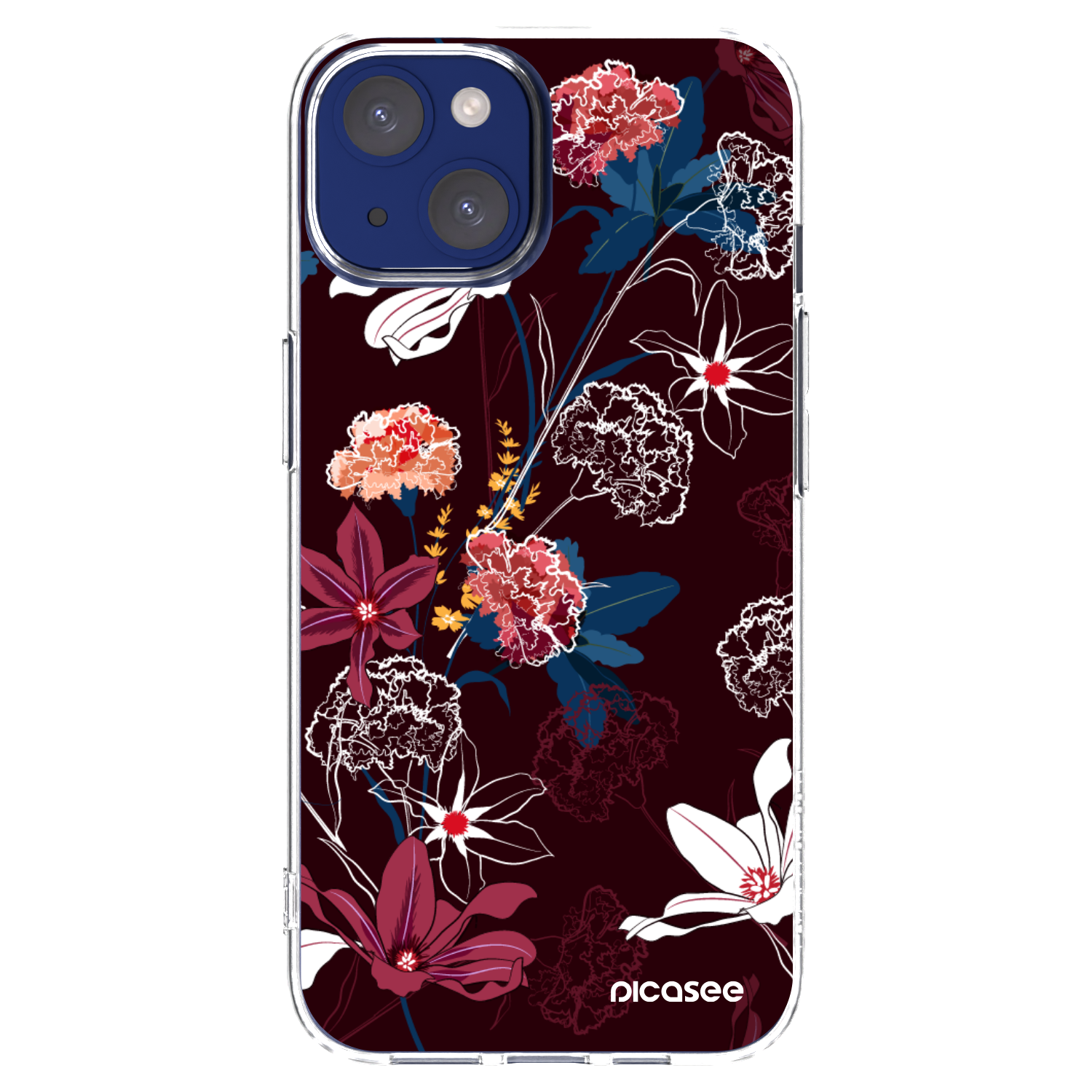 Silikonový průhledný obal pro Apple iPhone 14 - Dark Meadow
