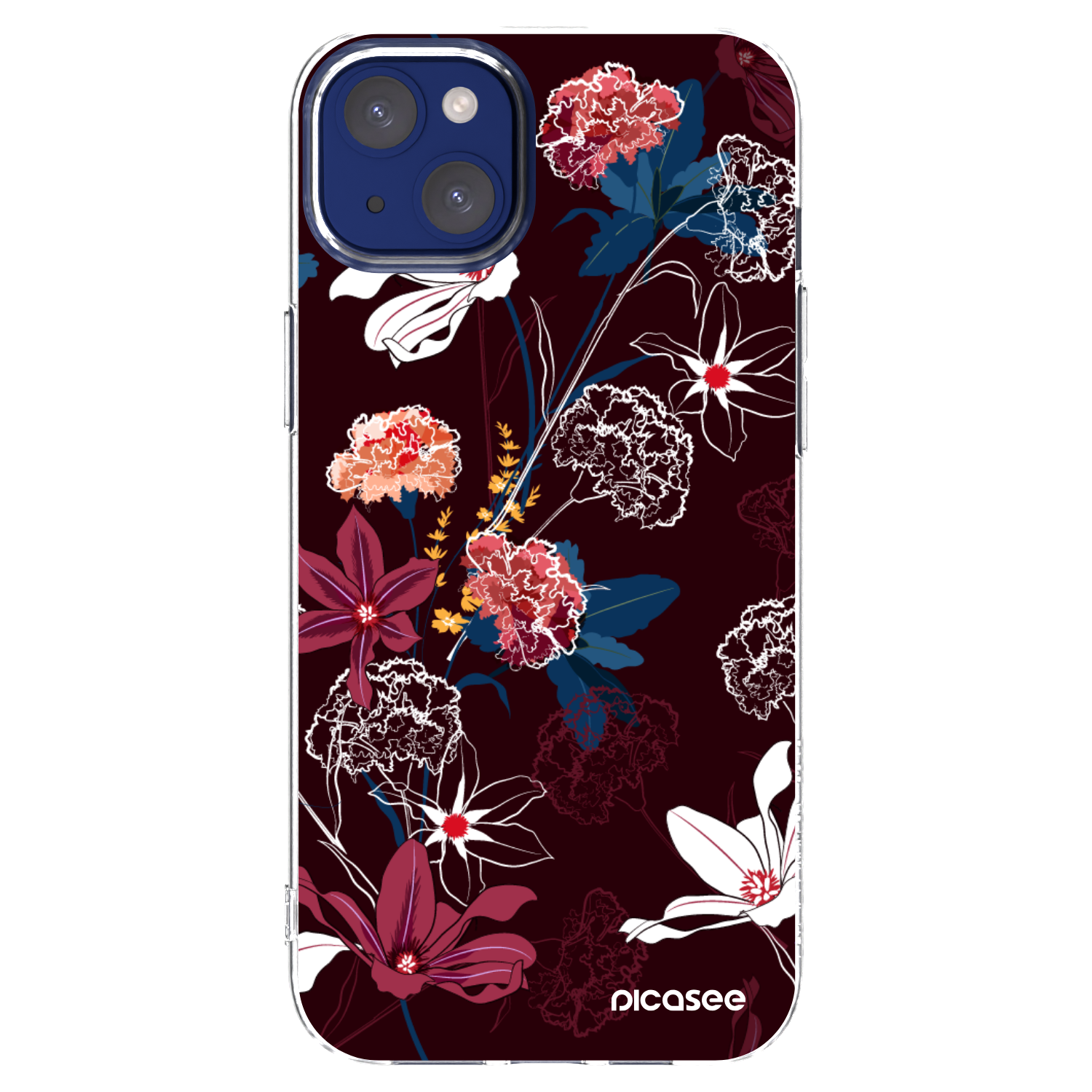 Picasee silikonový průhledný obal pro Apple iPhone 14 Plus - Dark Meadow
