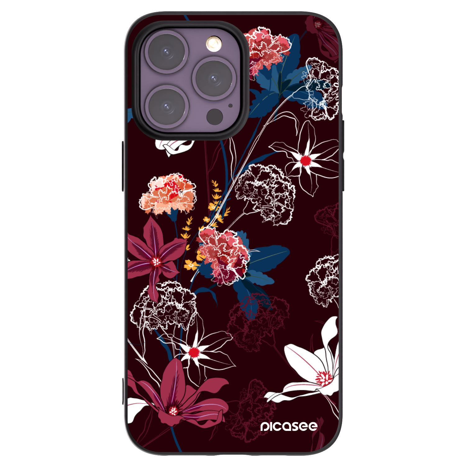 Picasee silikonový černý obal pro Apple iPhone 14 Pro Max - Dark Meadow