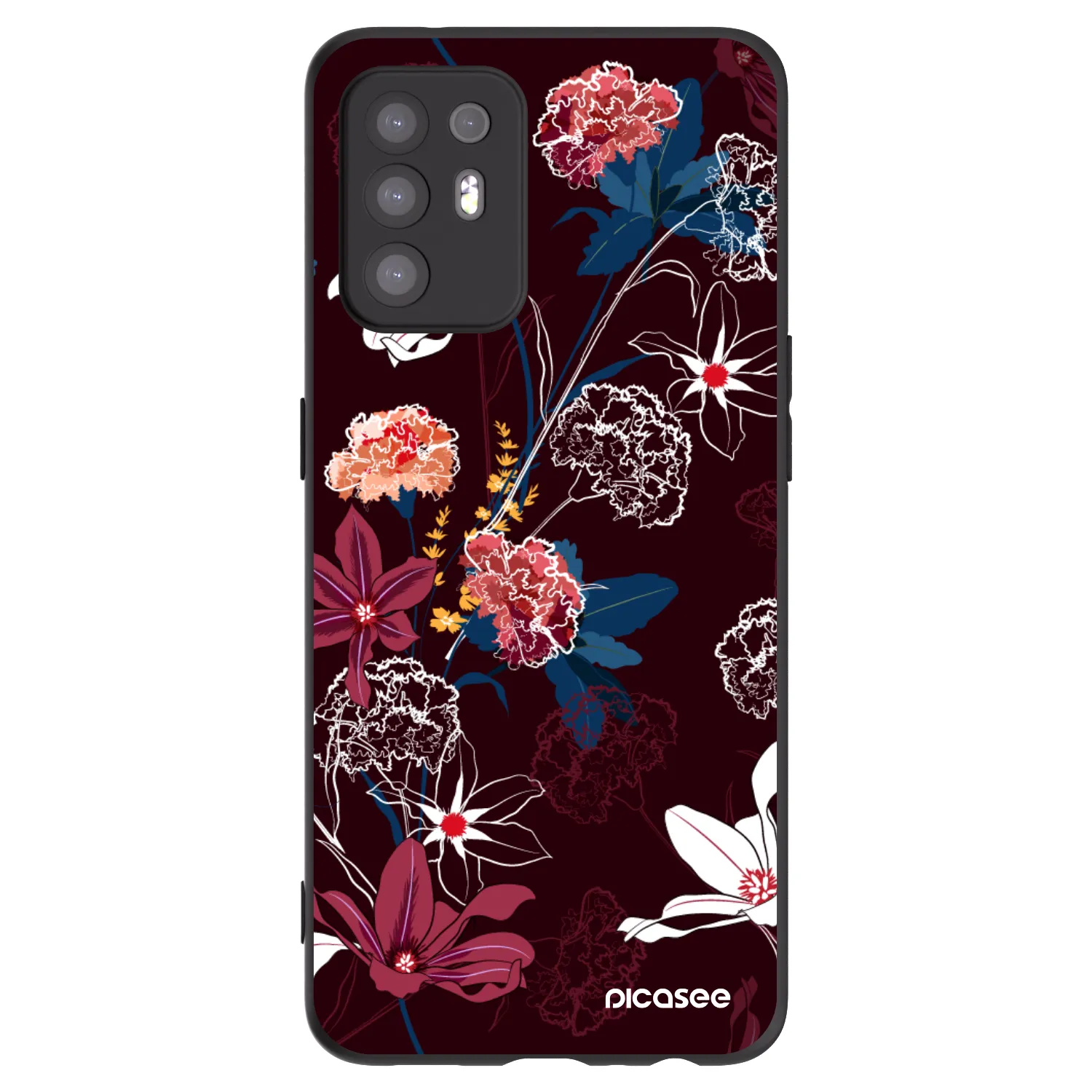 Picasee silikonový černý obal pro OPPO A94 5G - Dark Meadow