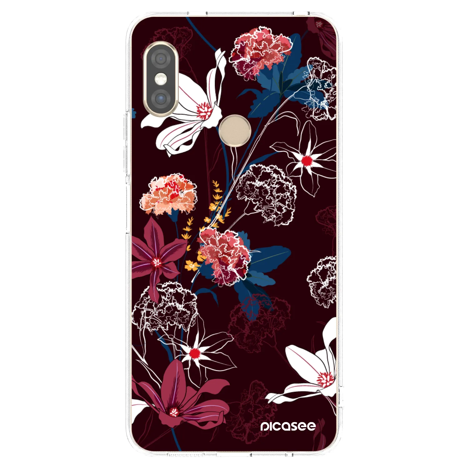 Picasee silikonový průhledný obal pro Xiaomi Redmi Note 5 Global - Dark Meadow