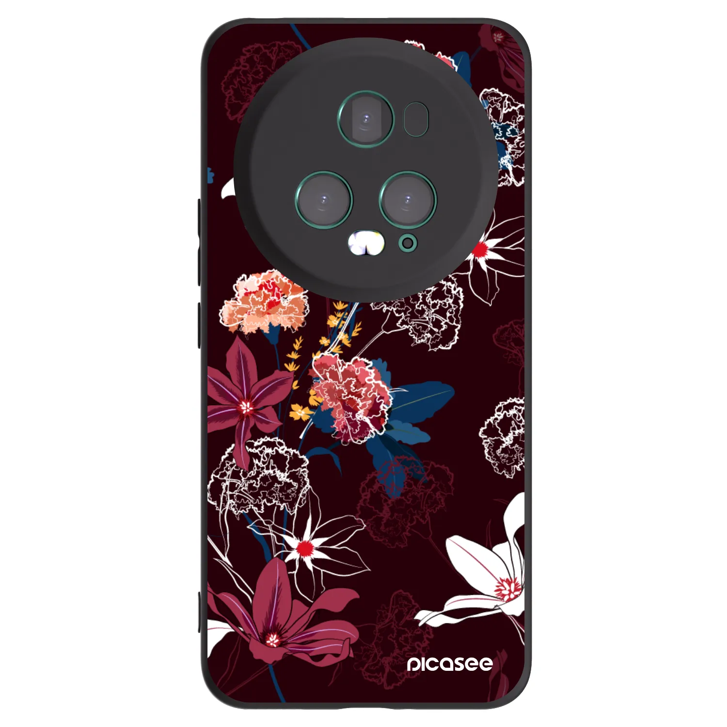 Picasee silikonový černý obal pro Honor Magic5 Pro - Dark Meadow