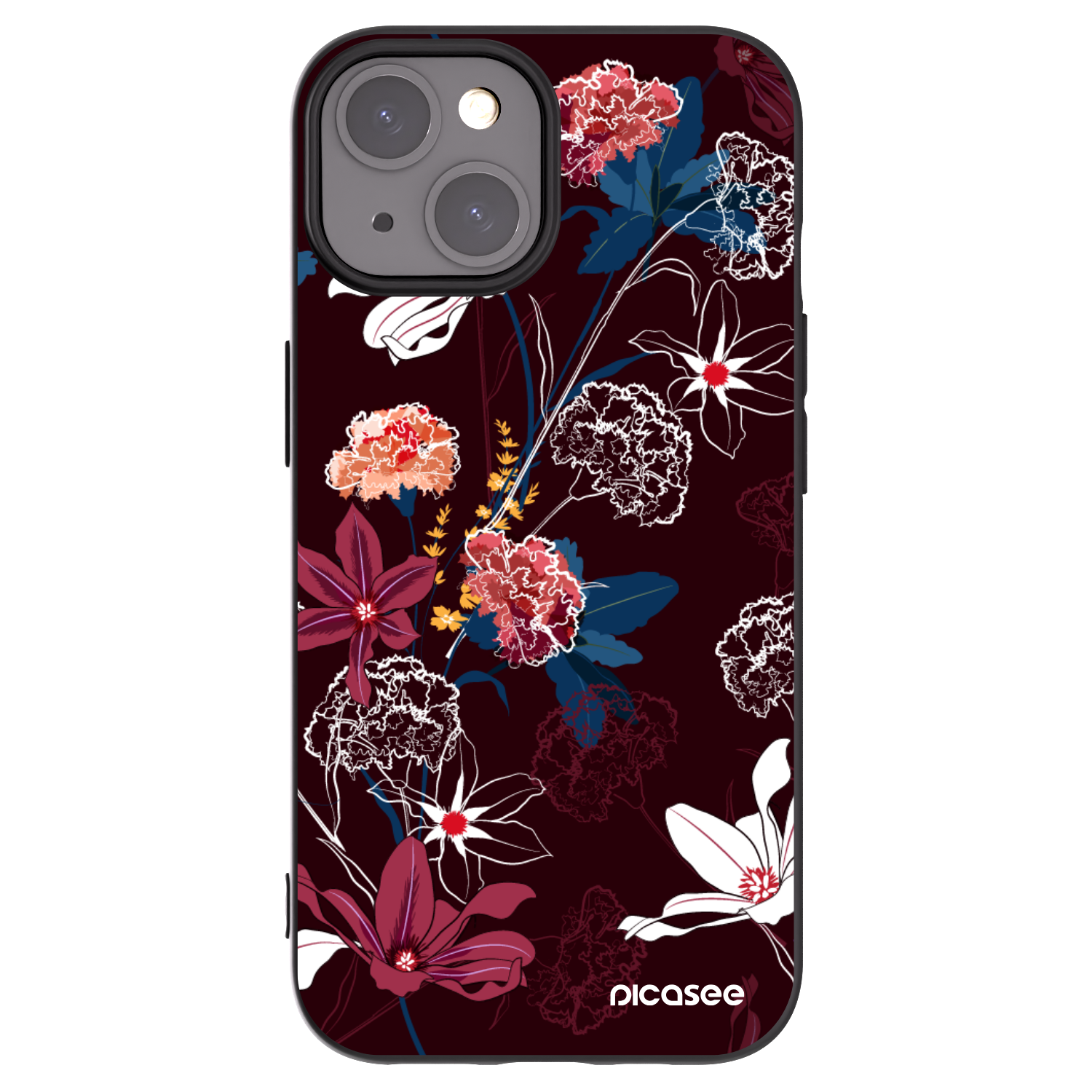 Picasee silikonový černý obal pro Apple iPhone 15 - Dark Meadow