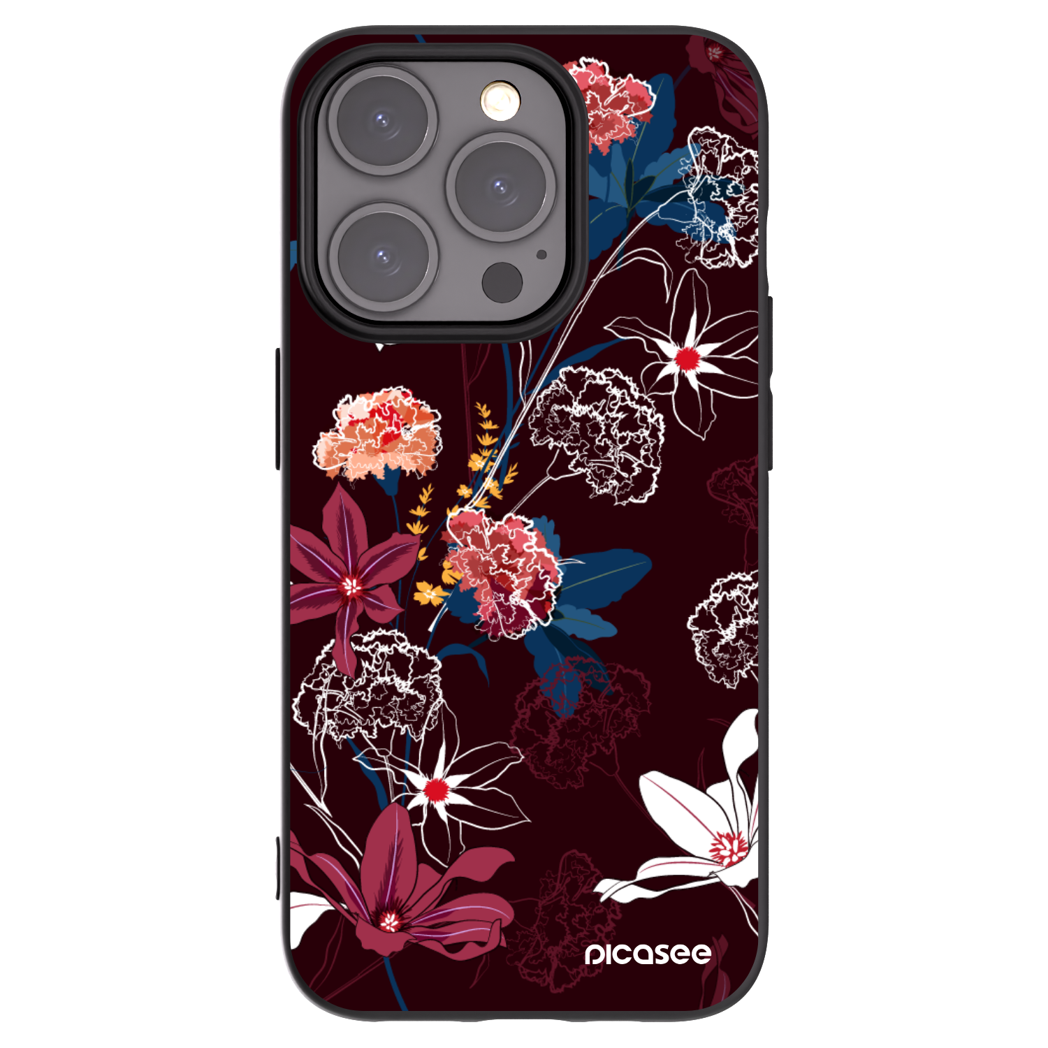 Picasee silikonový černý obal pro Apple iPhone 15 Pro - Dark Meadow