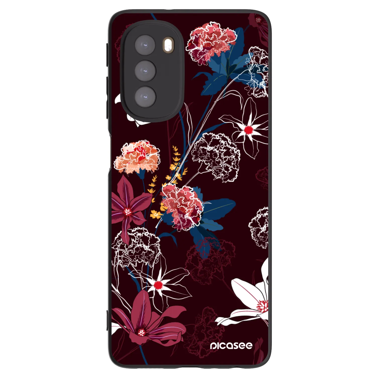 Picasee silikonový černý obal pro Motorola Moto G51 - Dark Meadow