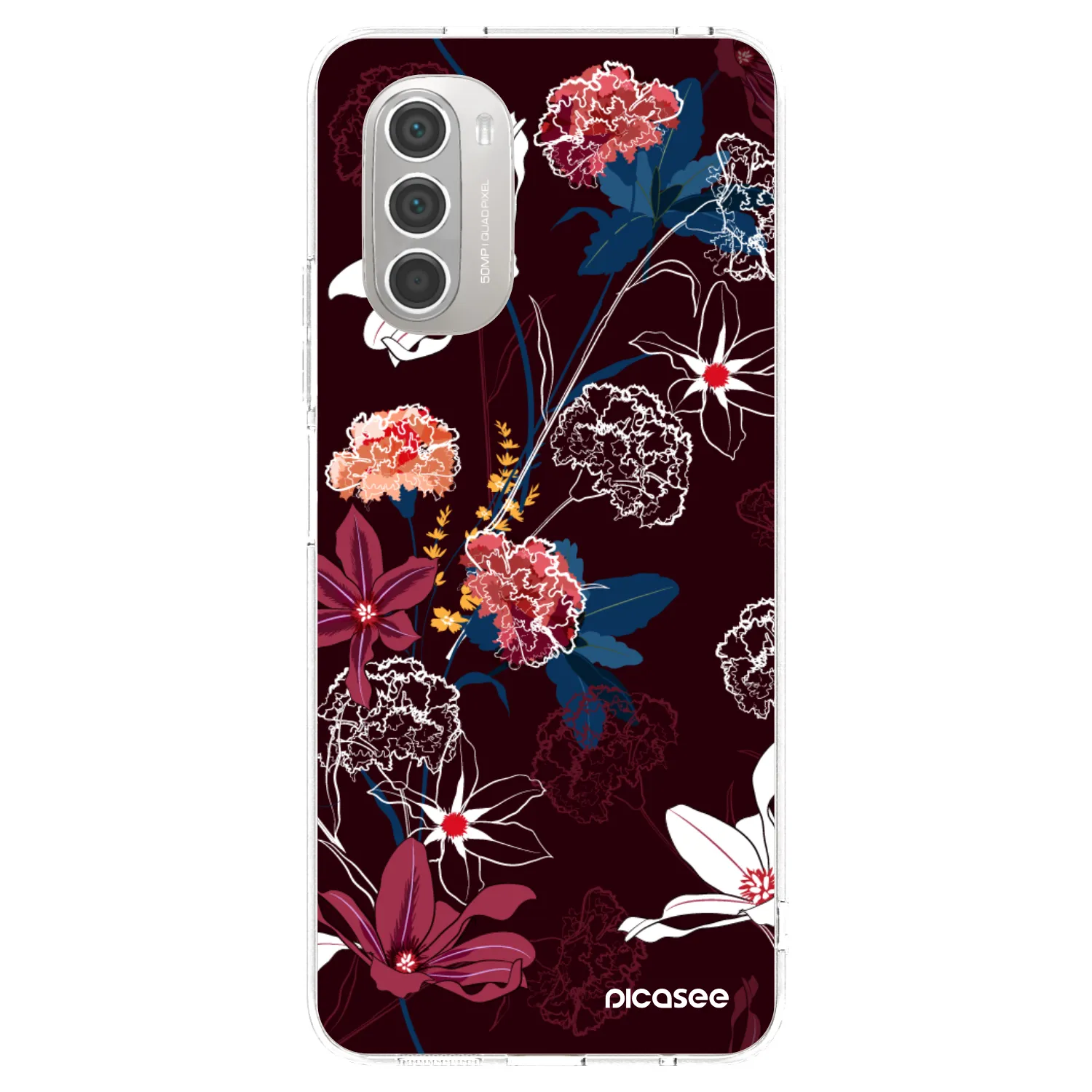 Picasee silikonový průhledný obal pro Motorola Moto G51 - Dark Meadow