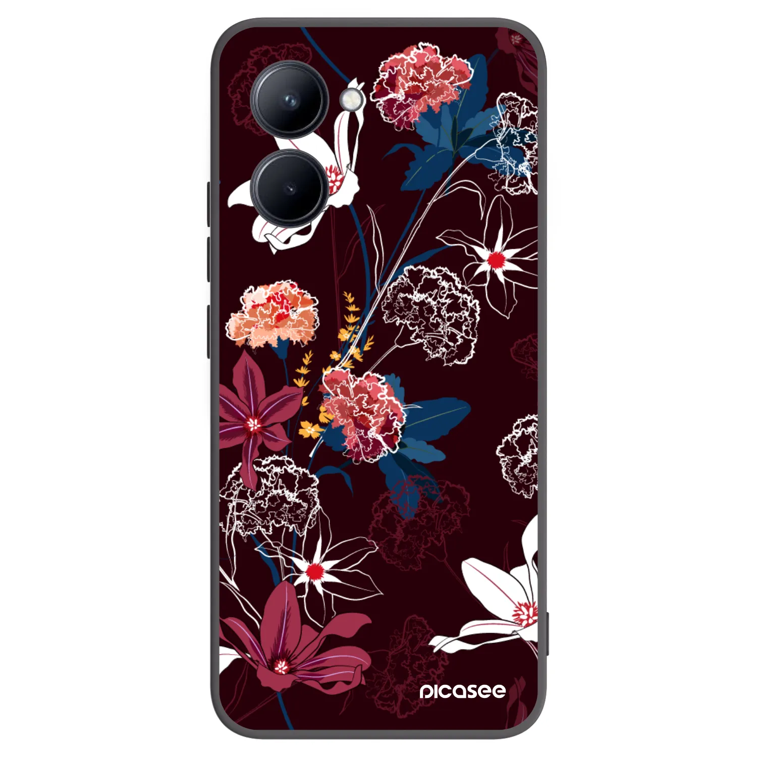 Picasee silikonový černý obal pro Realme C33 (2023) - Dark Meadow