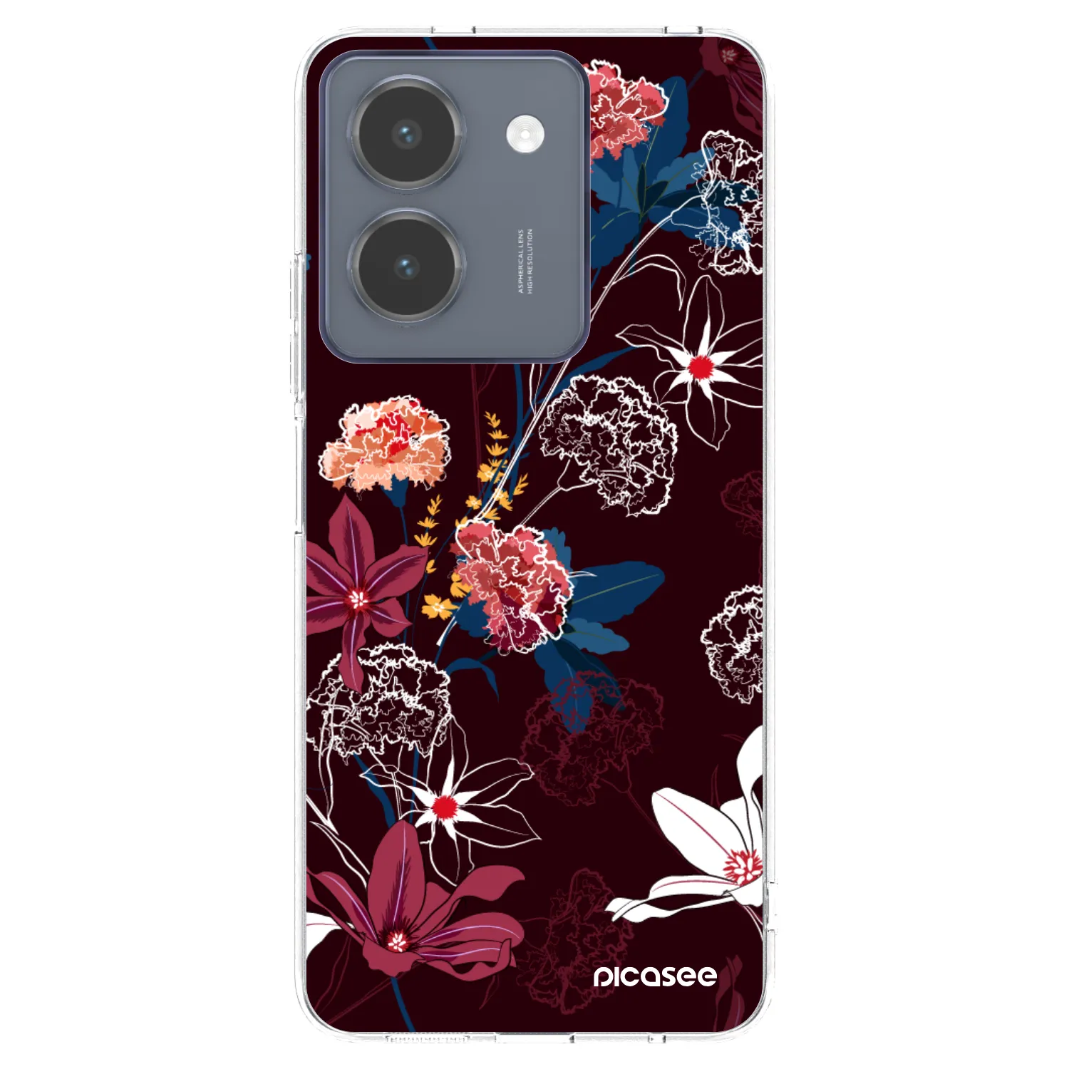 Picasee silikonový průhledný obal pro Vivo Y36 4G - Dark Meadow