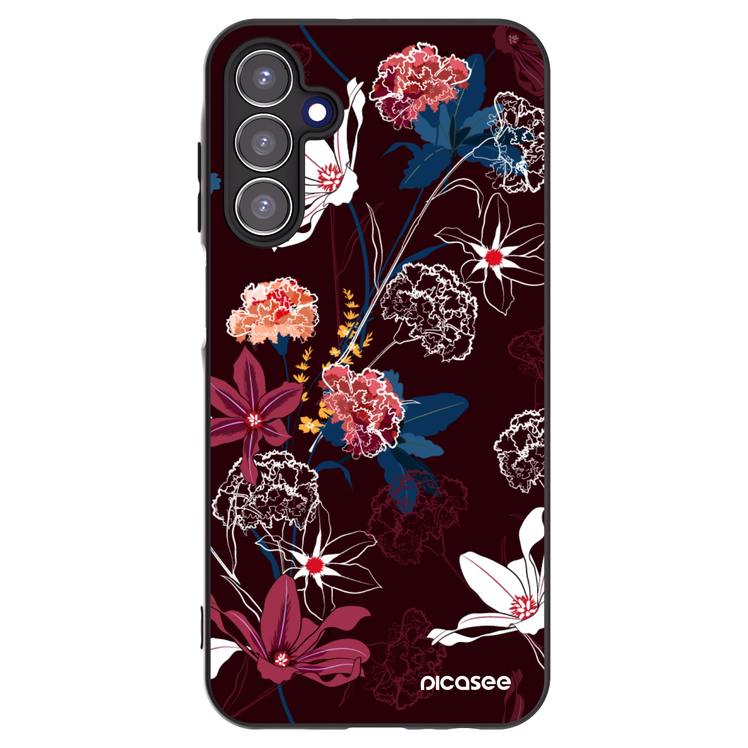 Picasee silikonový černý obal pro Samsung Galaxy A15 A155F 4G - Dark Meadow