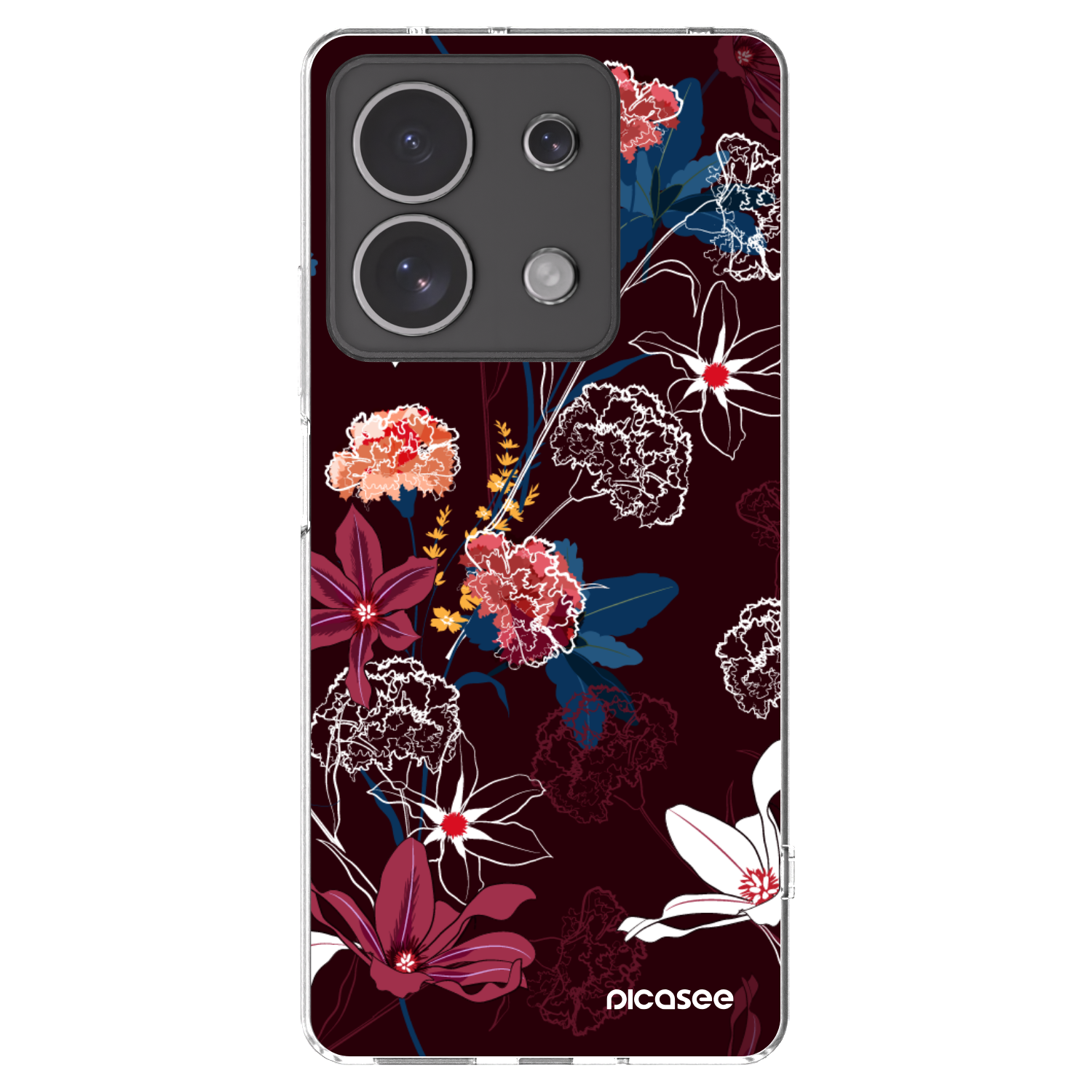 Picasee silikonový průhledný obal pro Xiaomi Redmi Note 13 4G - Dark Meadow