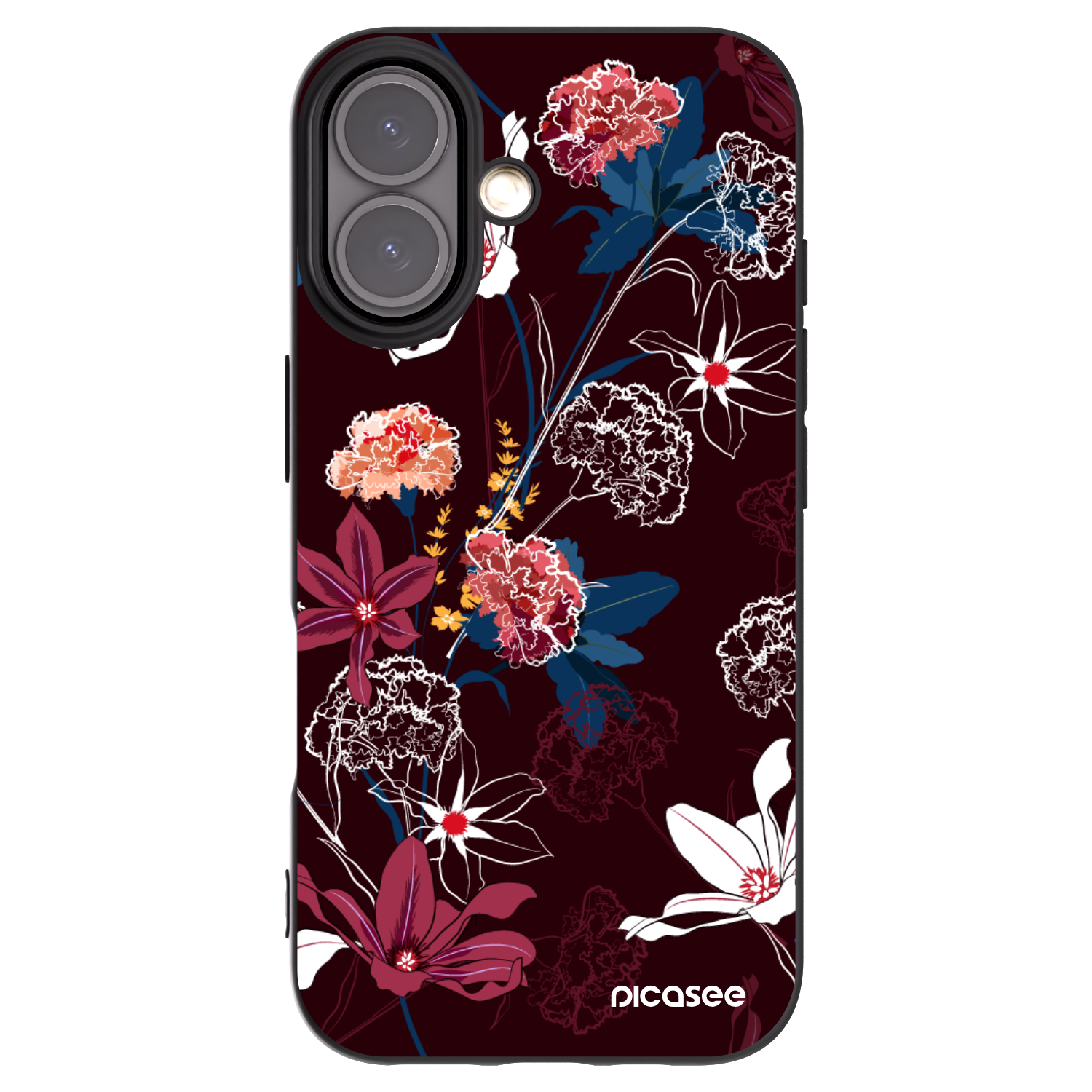 Picasee silikonový černý obal pro Apple iPhone 16 - Dark Meadow