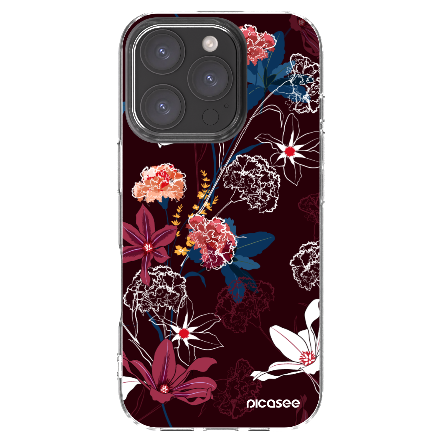 Picasee silikonový průhledný obal pro Apple iPhone 16 Pro - Dark Meadow