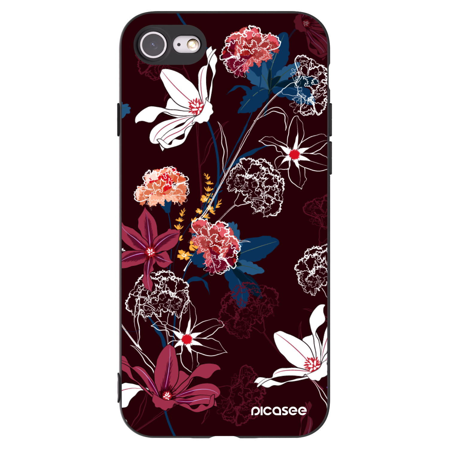 Picasee silikonový černý obal pro Apple iPhone 8 - Dark Meadow