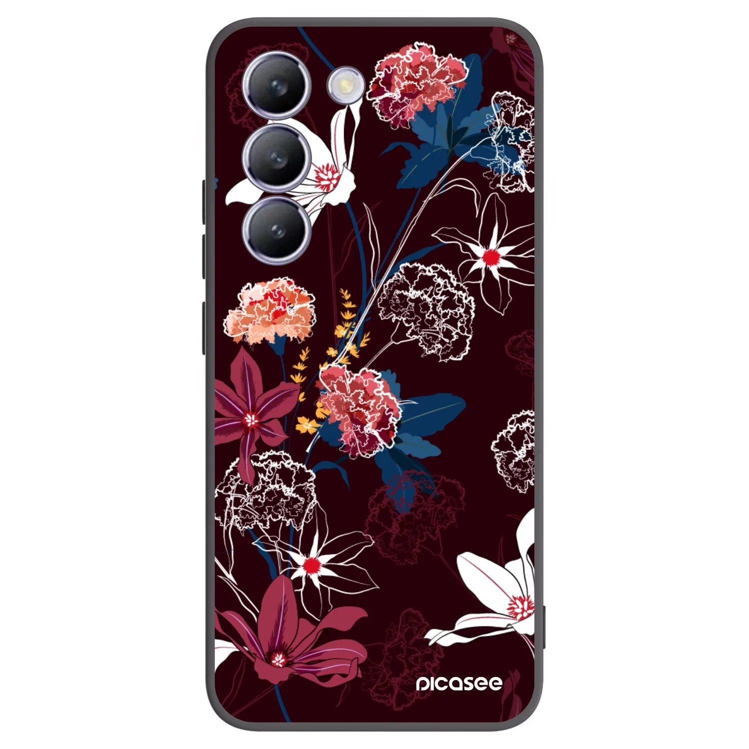 Picasee silikonový černý obal pro Vivo V40 SE 5G - Dark Meadow