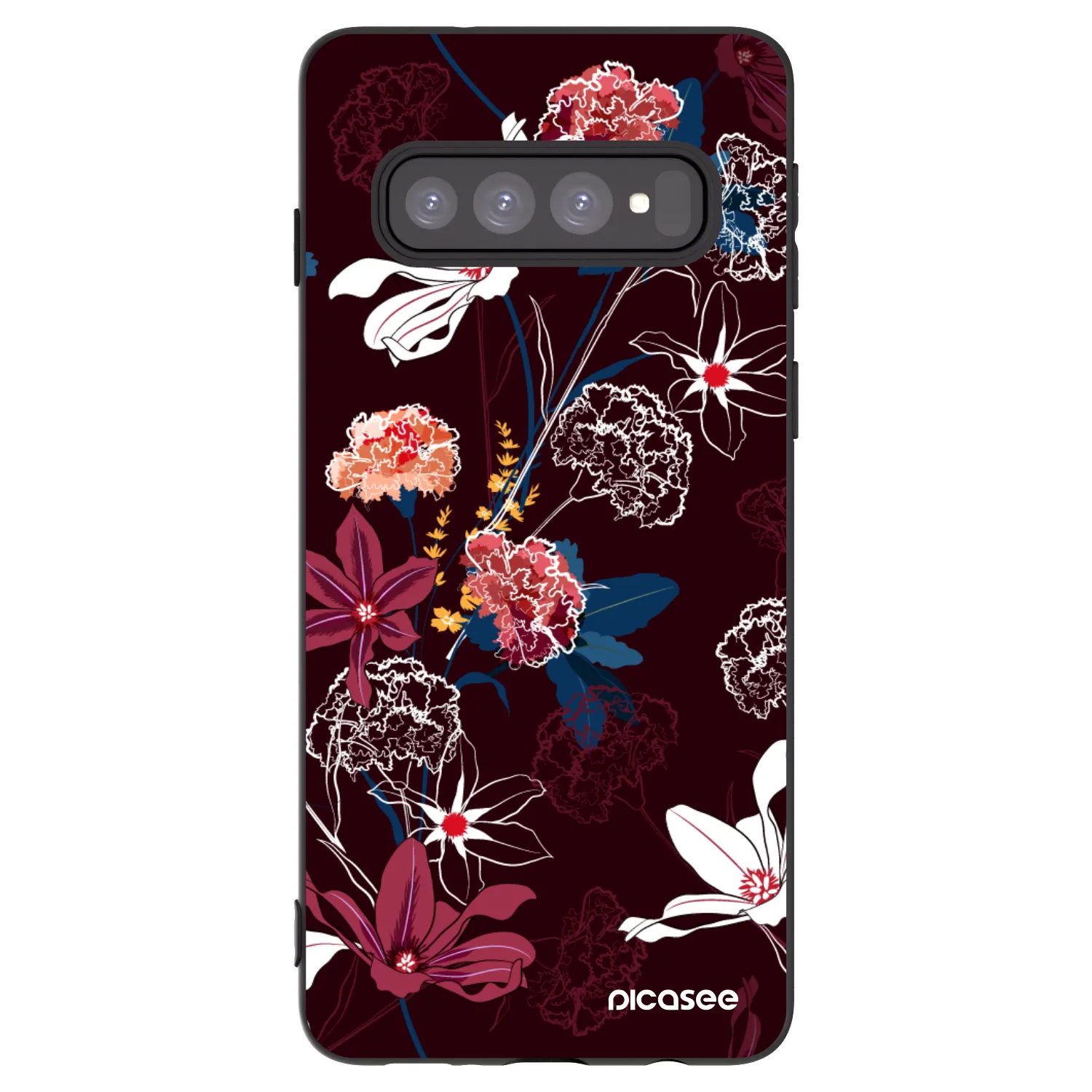 Picasee silikonový černý obal pro Samsung Galaxy S10 G973 - Dark Meadow
