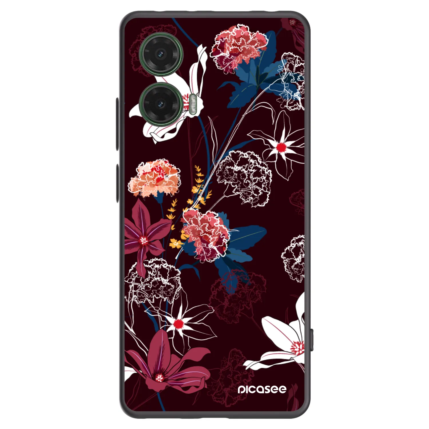 Picasee silikonový černý obal pro Motorola Moto G35 5G - Dark Meadow