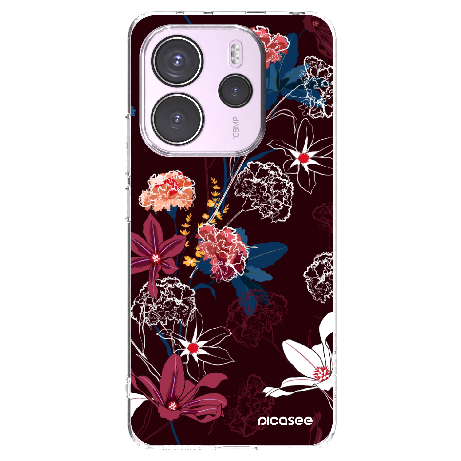 Picasee silikonový průhledný obal pro Xiaomi Redmi Note 14 4G - Dark Meadow