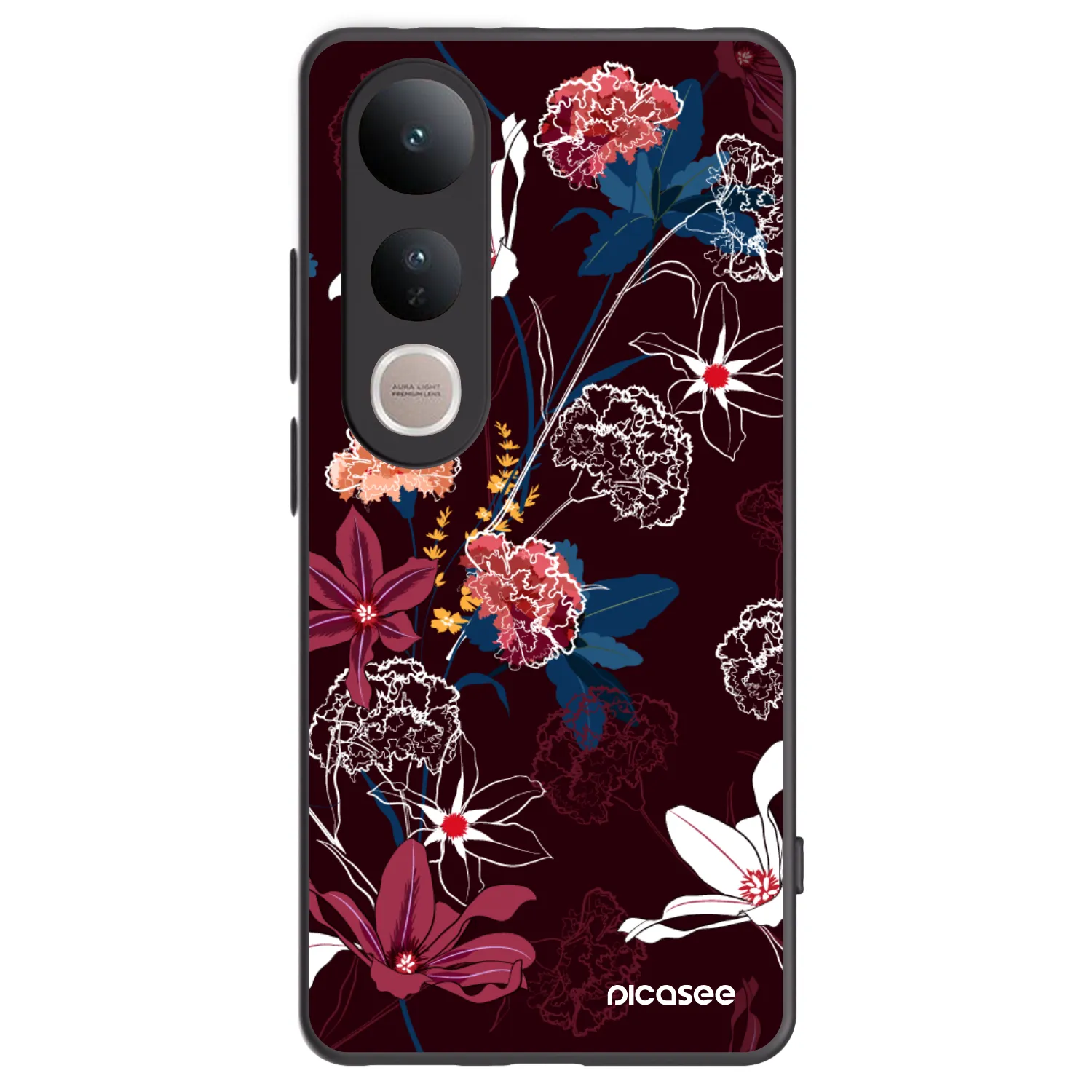 Picasee silikonový černý obal pro Vivo V50 Lite 5G - Dark Meadow
