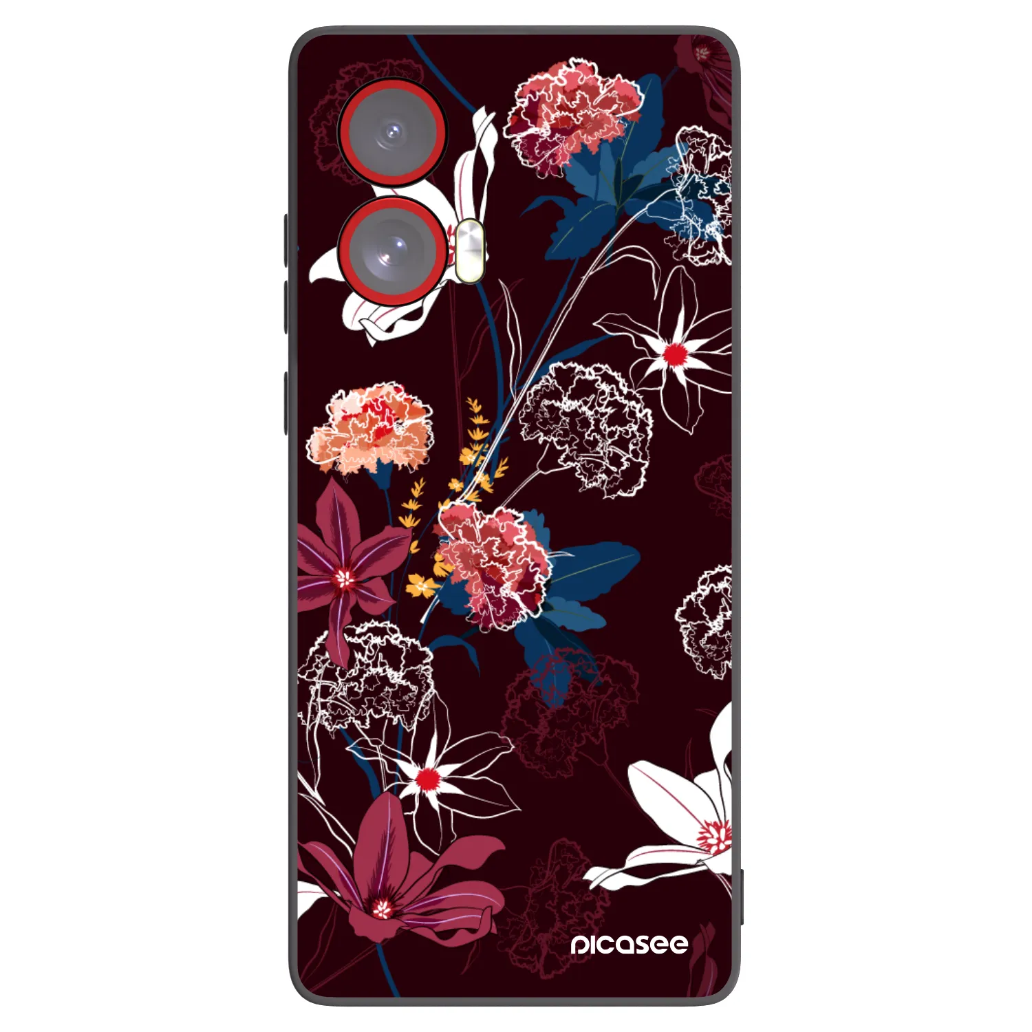 Picasee silikonový černý obal pro Motorola Edge 50 Fusion - Dark Meadow