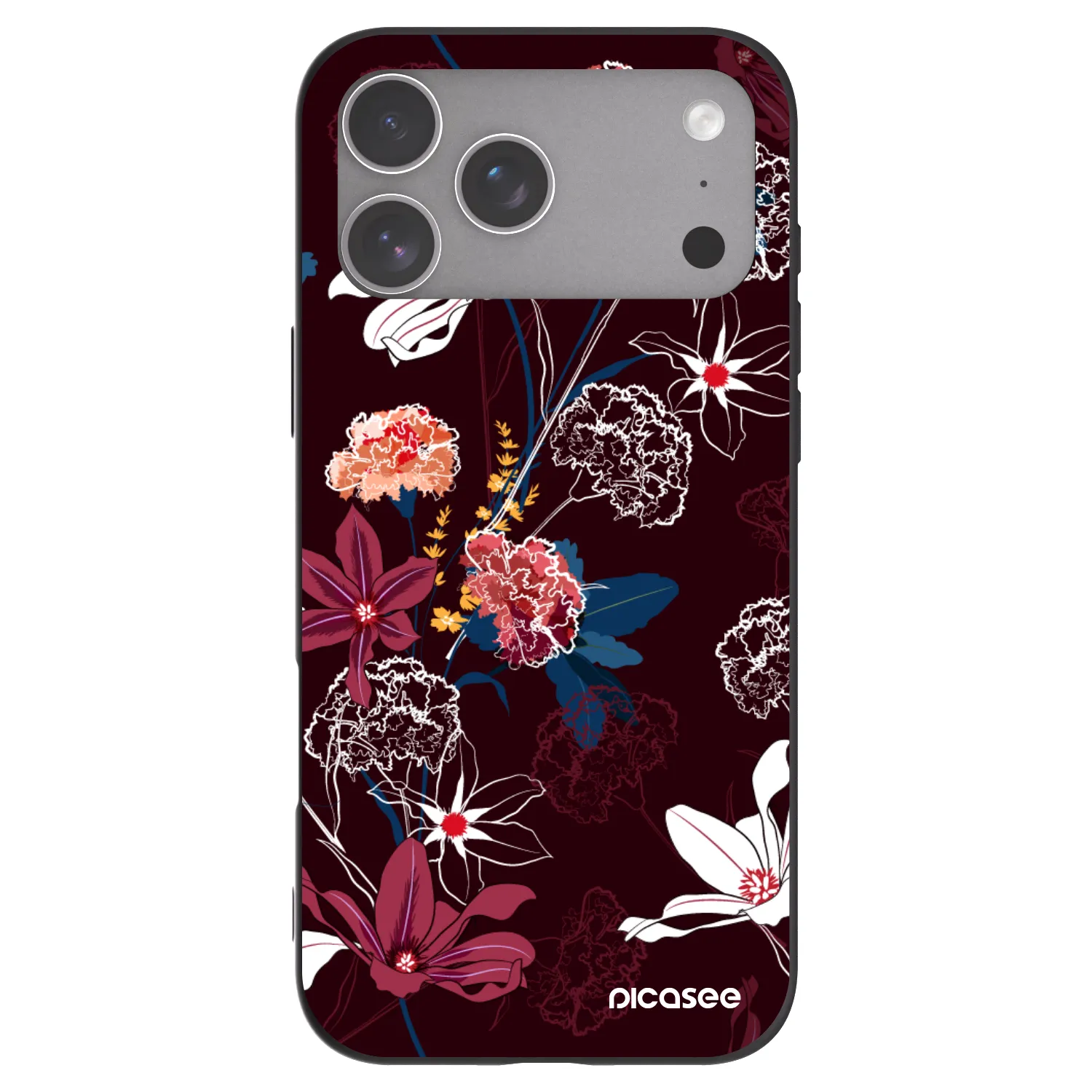 Picasee silikonový černý obal pro Apple iPhone 18 Pro Max - Dark Meadow