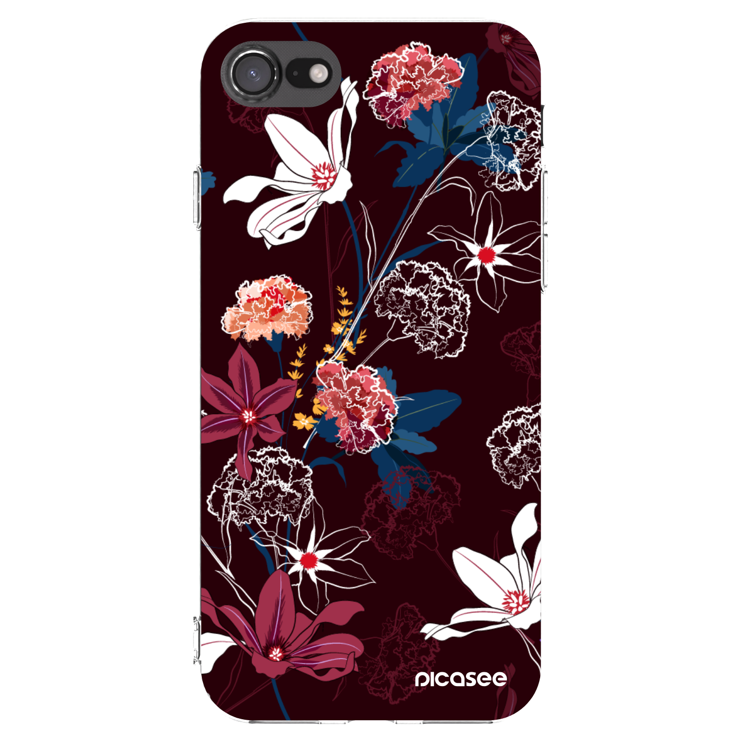 Picasee silikonový průhledný obal pro Apple iPhone 8 - Dark Meadow
