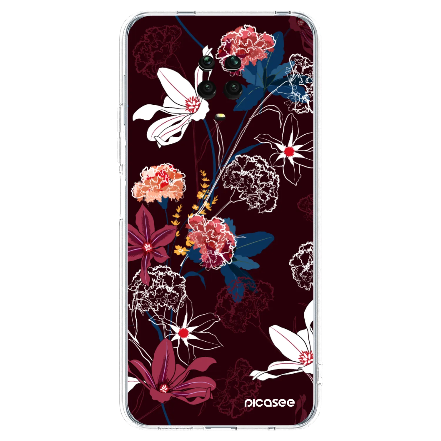 Picasee silikonový průhledný obal pro Xiaomi Redmi Note 9 Pro - Dark Meadow