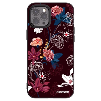 Picasee silikonový černý obal pro Apple iPhone 12 Pro Max - Dark Meadow