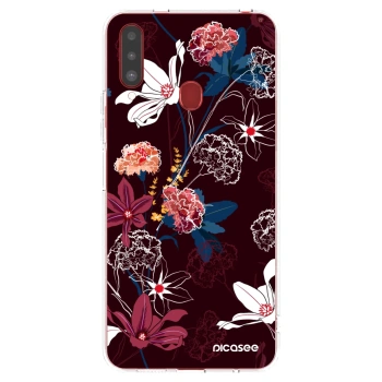 Picasee silikonový průhledný obal pro Samsung Galaxy A20s - Dark Meadow